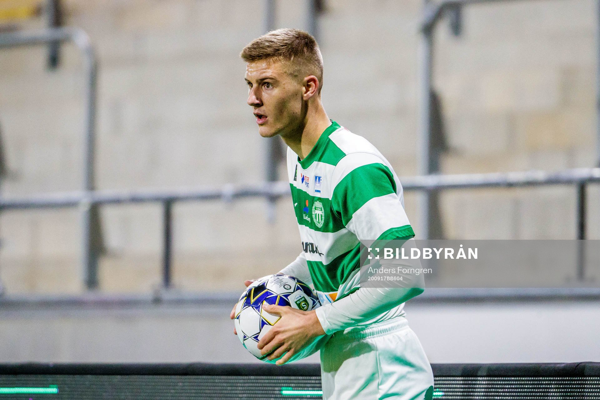 Västerås  William Videhult under fotbollsmatchen i Superettan  mellan Västerås SK och AFC Eskilstuna den 17 september 2020 i Västerås.