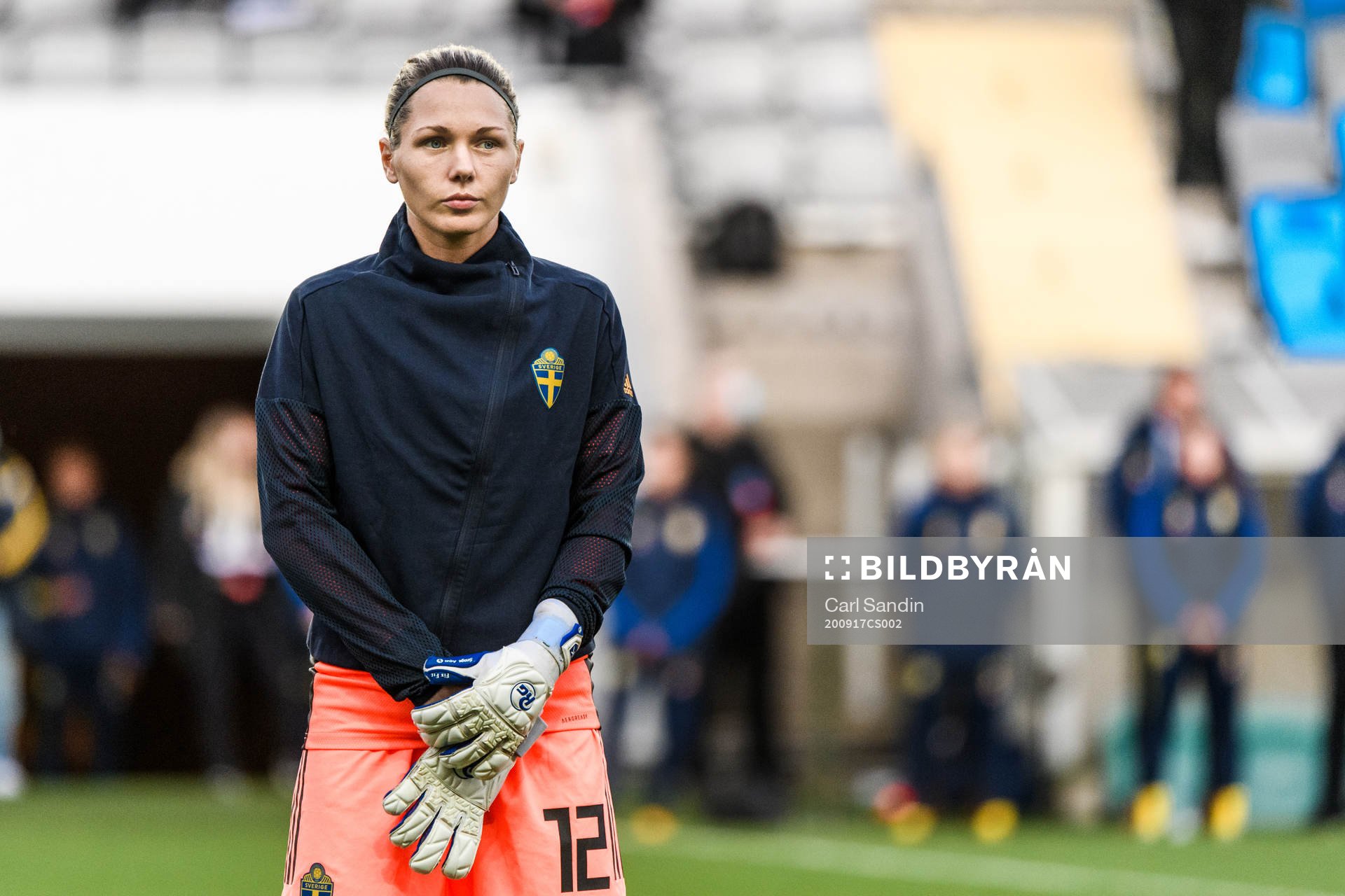 Goalkeeper Jennifer Falk of Sweden