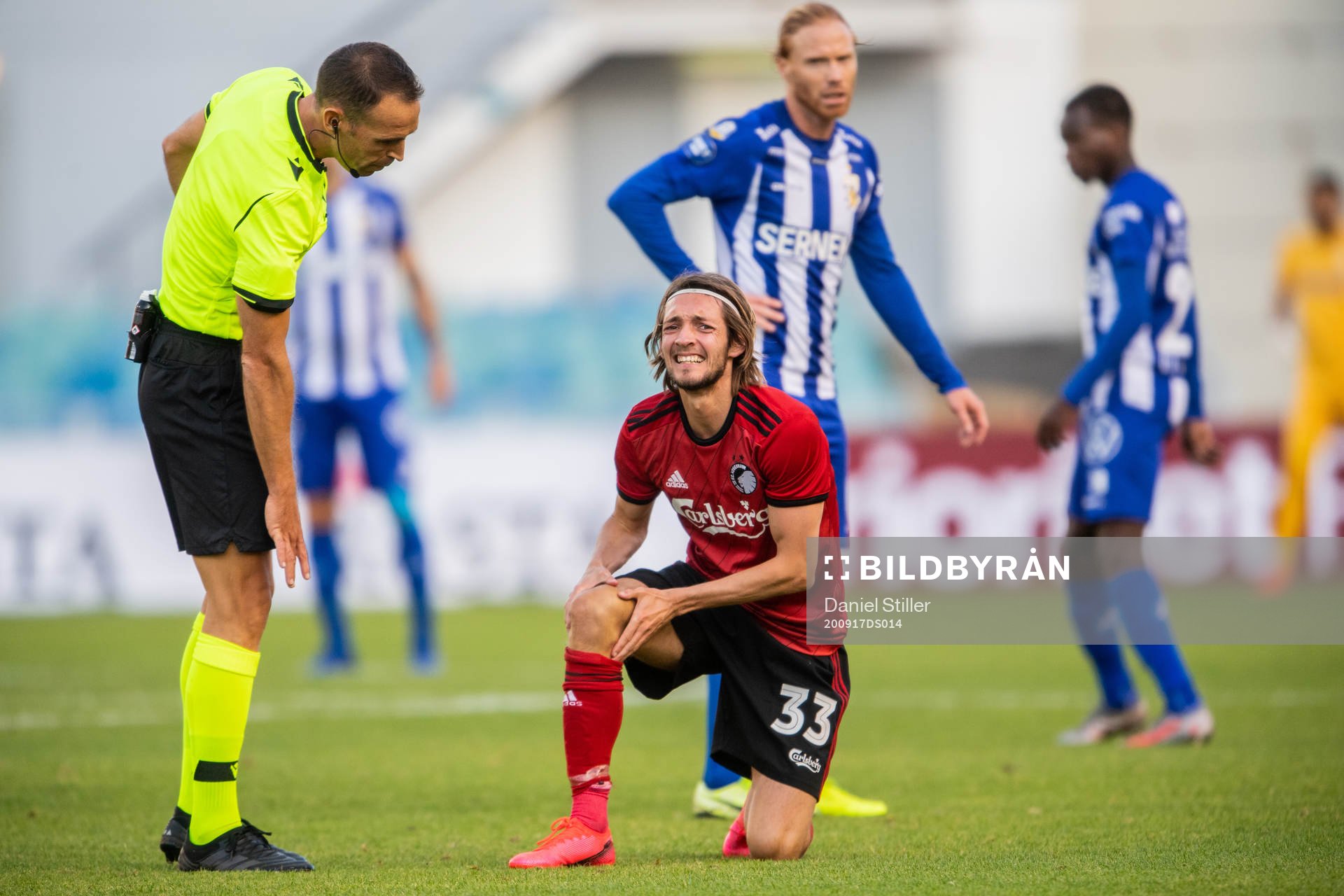 Rasmus Falk of FC Köpenhamn is hurt