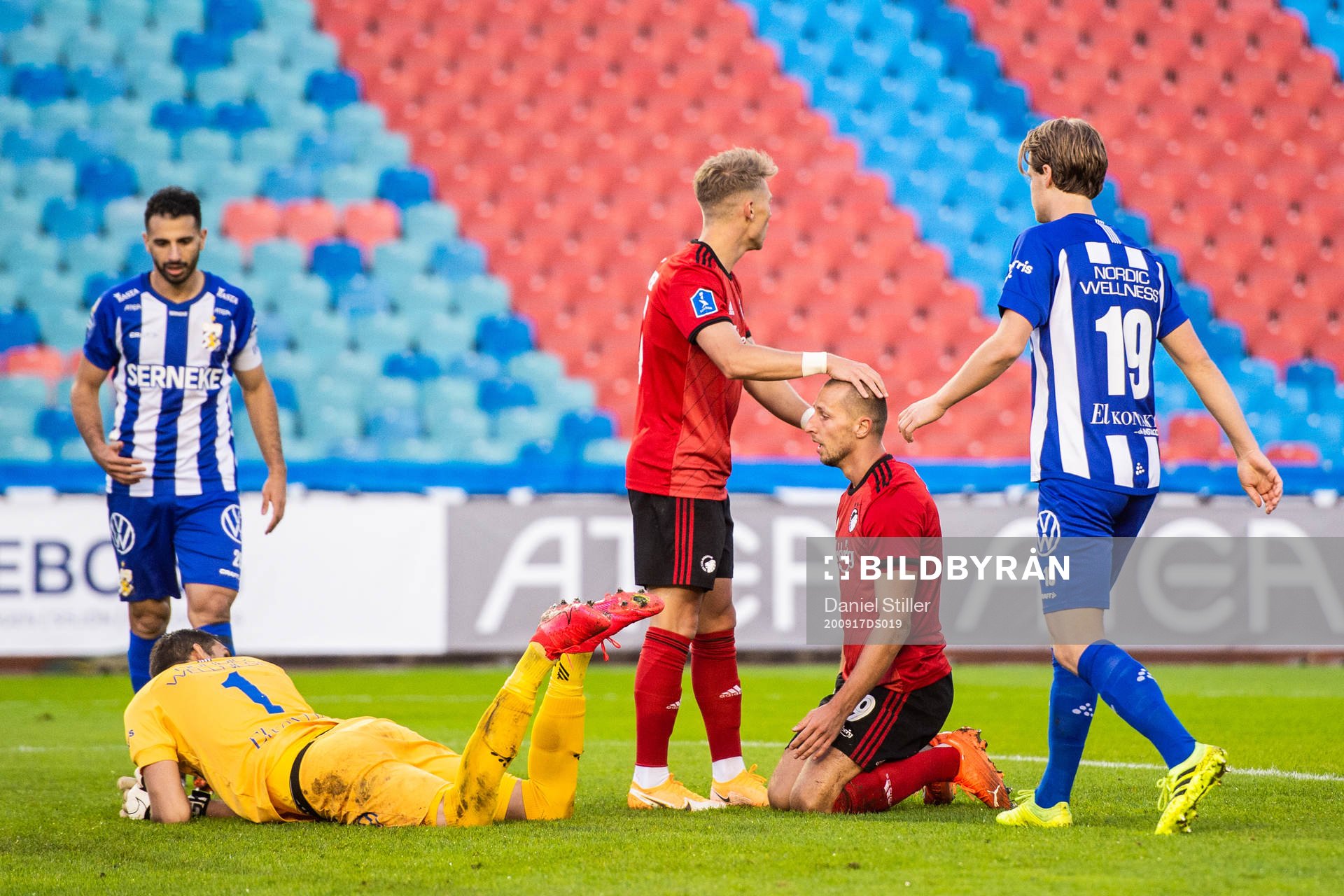 Viktor Fischer and Kamil Wilczek of FC Köpenhamn looks