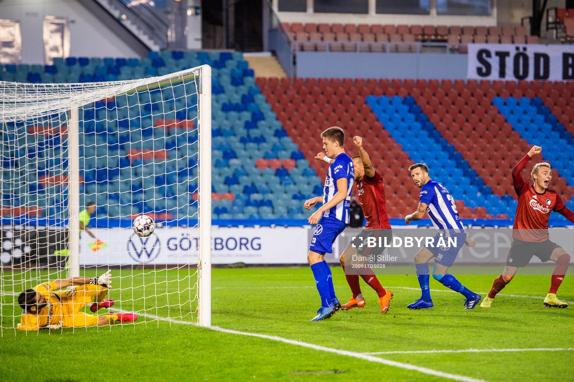 goalkeeper Ioannis Anestis and Emil Holm looks dejected as
