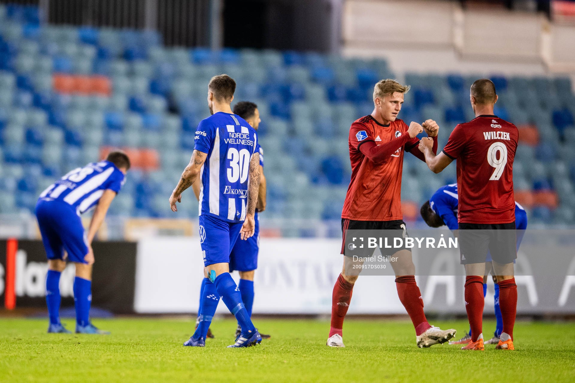 Mikkel Kaufmann of FC Köpenhamn celebrates as Mattias