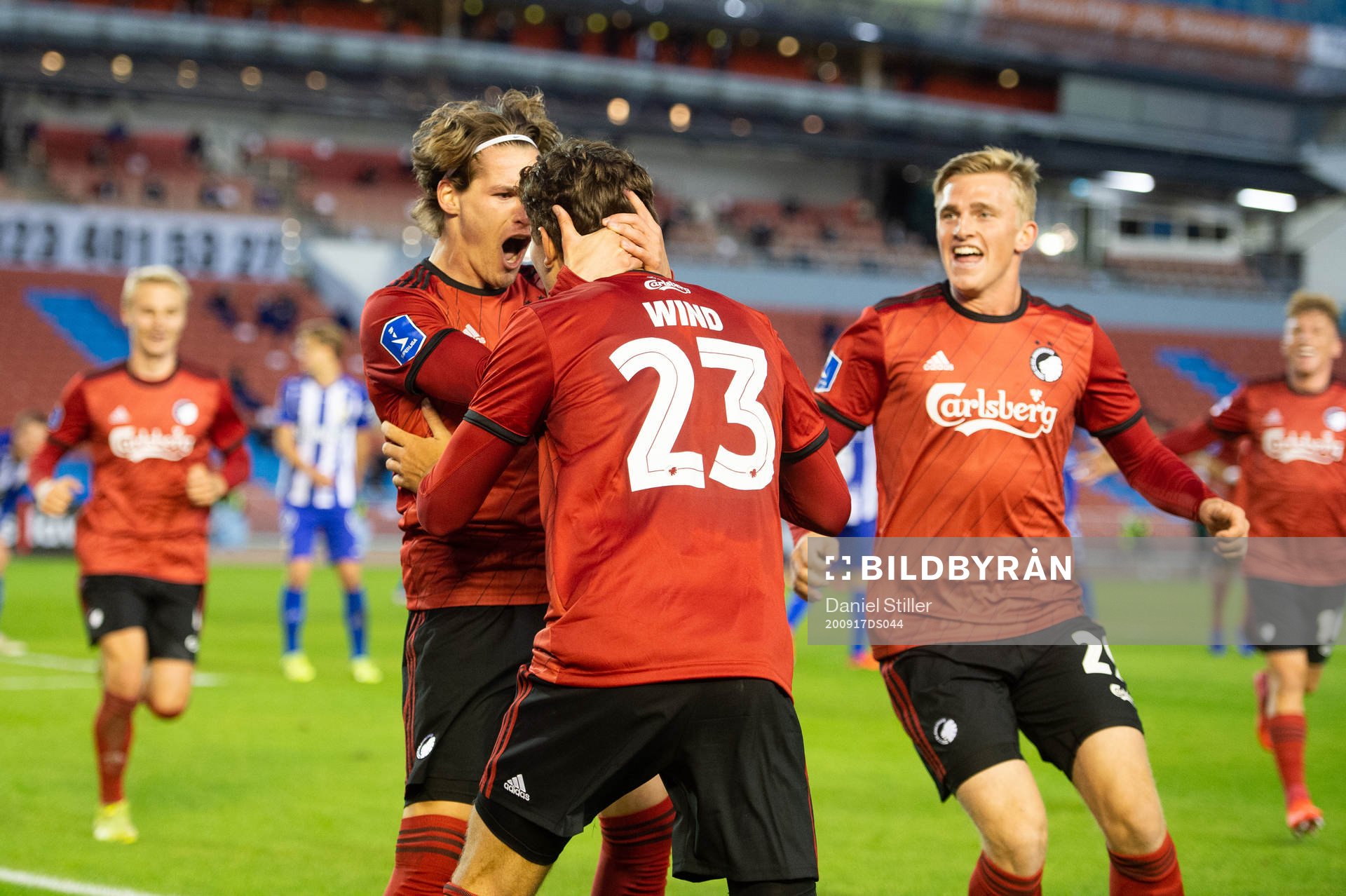 Robert Mudražija celebrates after Jonas Wind scoring 1-2 for of FC Köpenhamn during the UEFA Europa League qualifying game between IFK Göteborg and FC Köpenhamn on September 17, 2020 in Gothenburg.