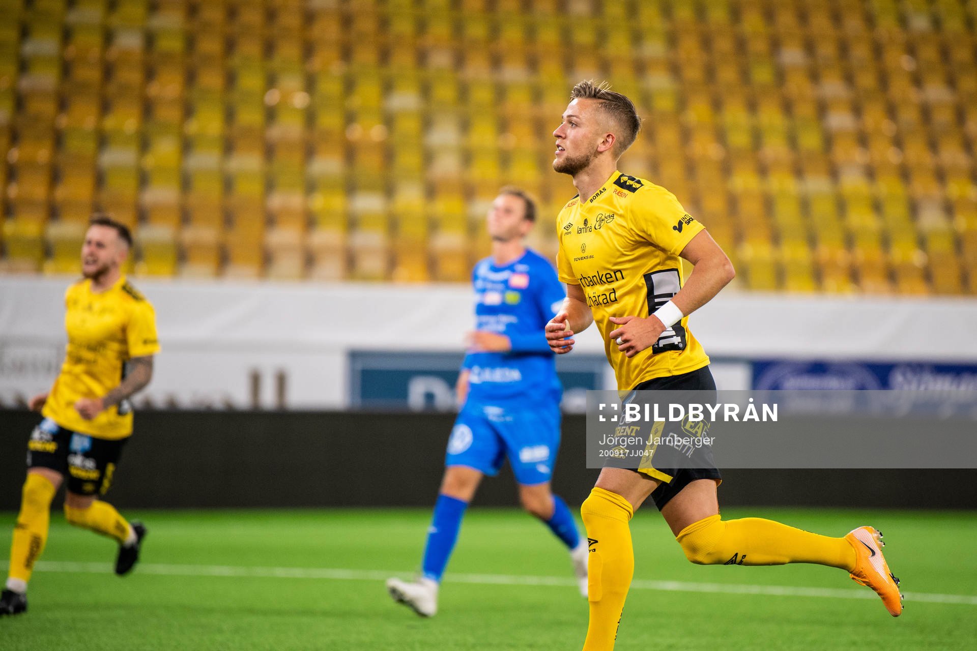 Elfsborgs Jesper Karlsson efter 2-1 under fotbollsmatchen i Allsvenskan mellan Elfsborg och Mjällby den 17 september 2020 i Borås.