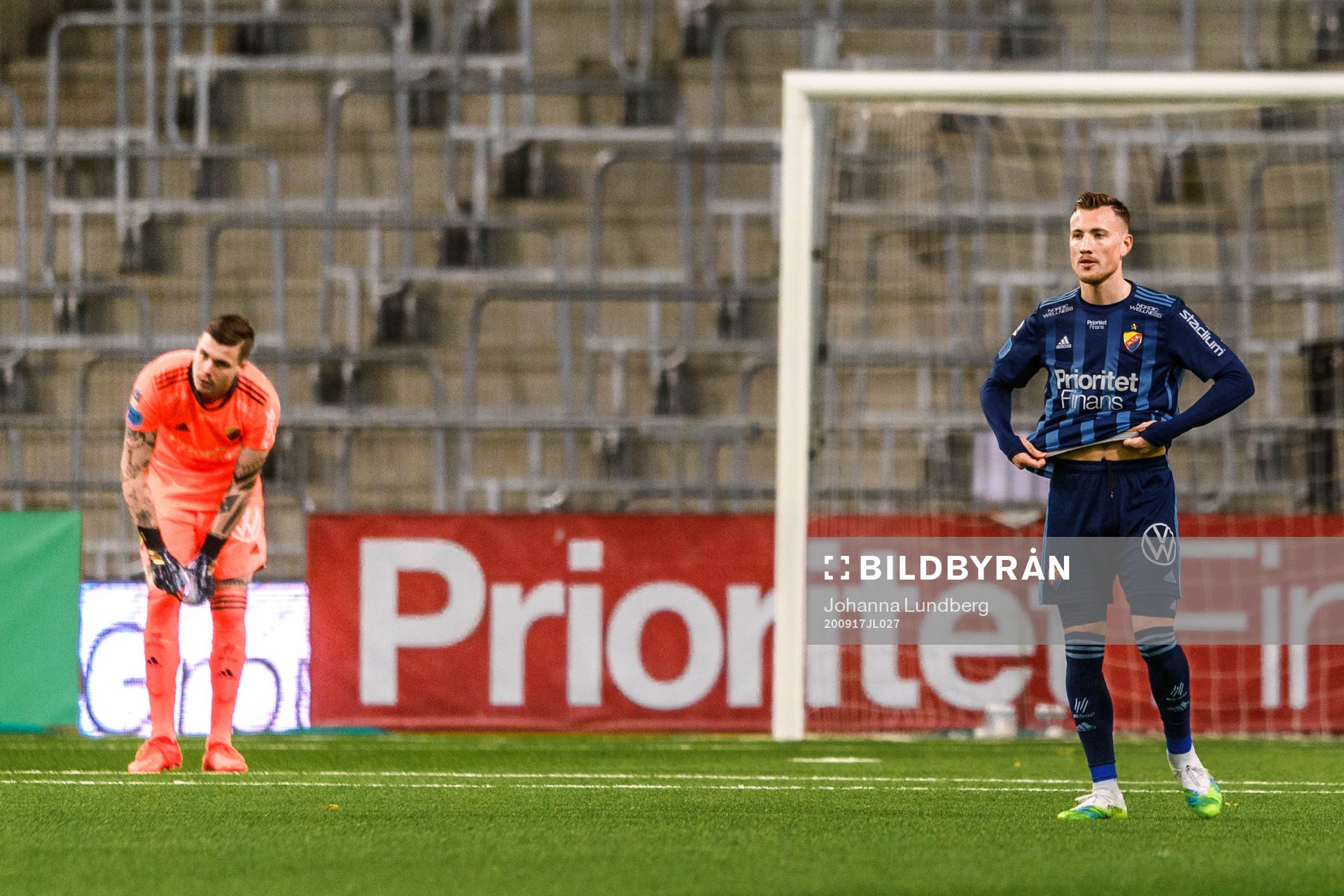Fredrik Ulvestad of Djurgården looks dejected