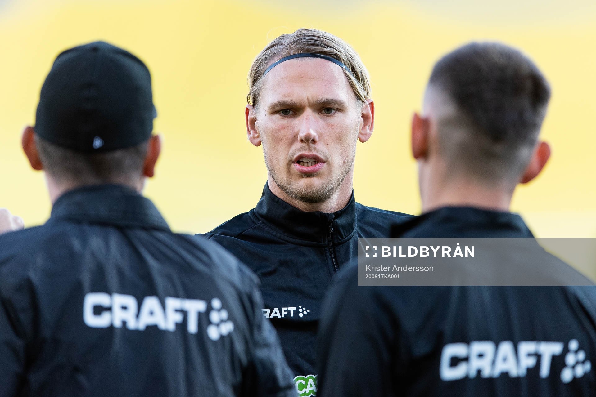 Varbergs Hampus Zachrisson före fotbollsmatchen i