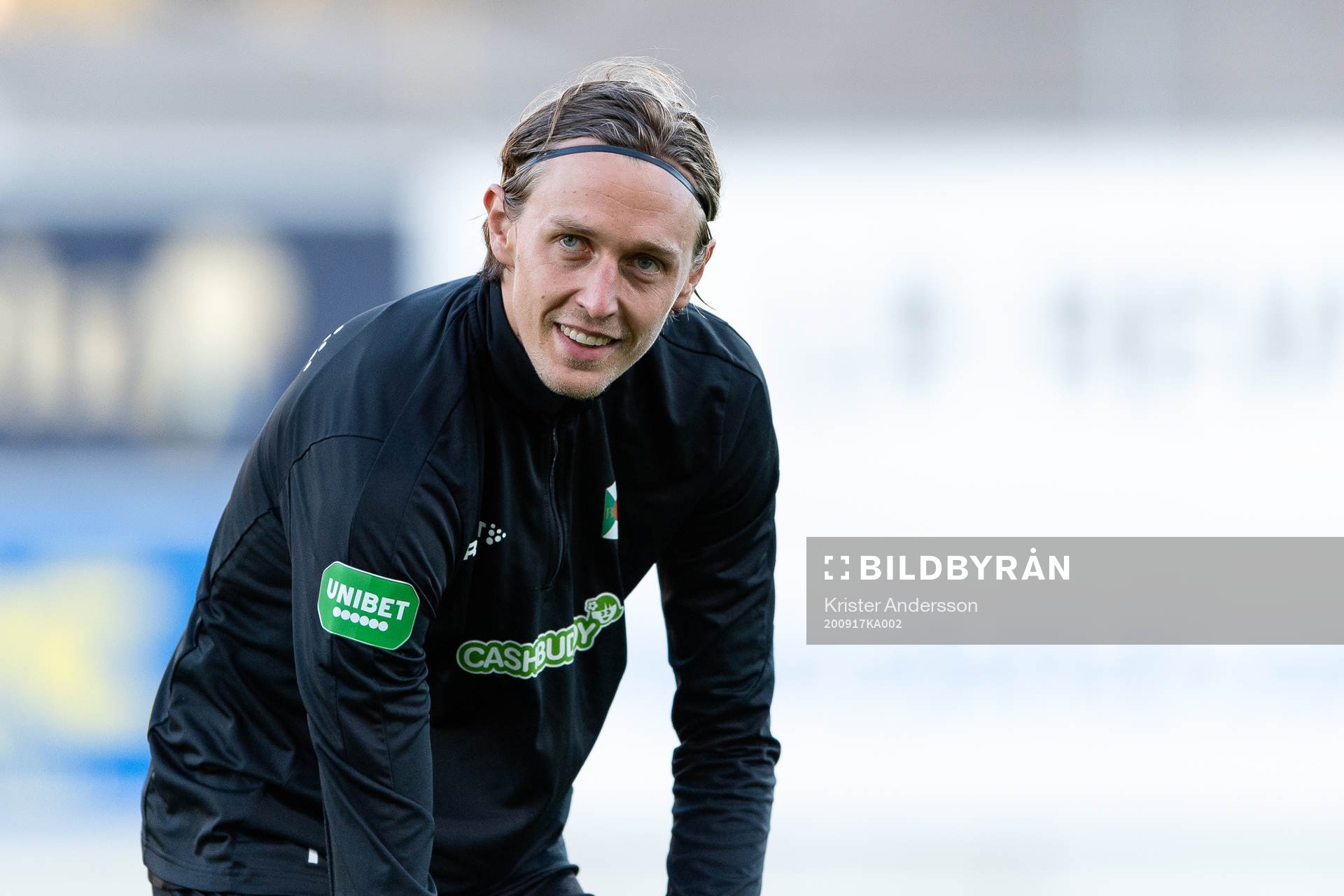 Varbergs Joakim Lindner före fotbollsmatchen i Allsvenskan