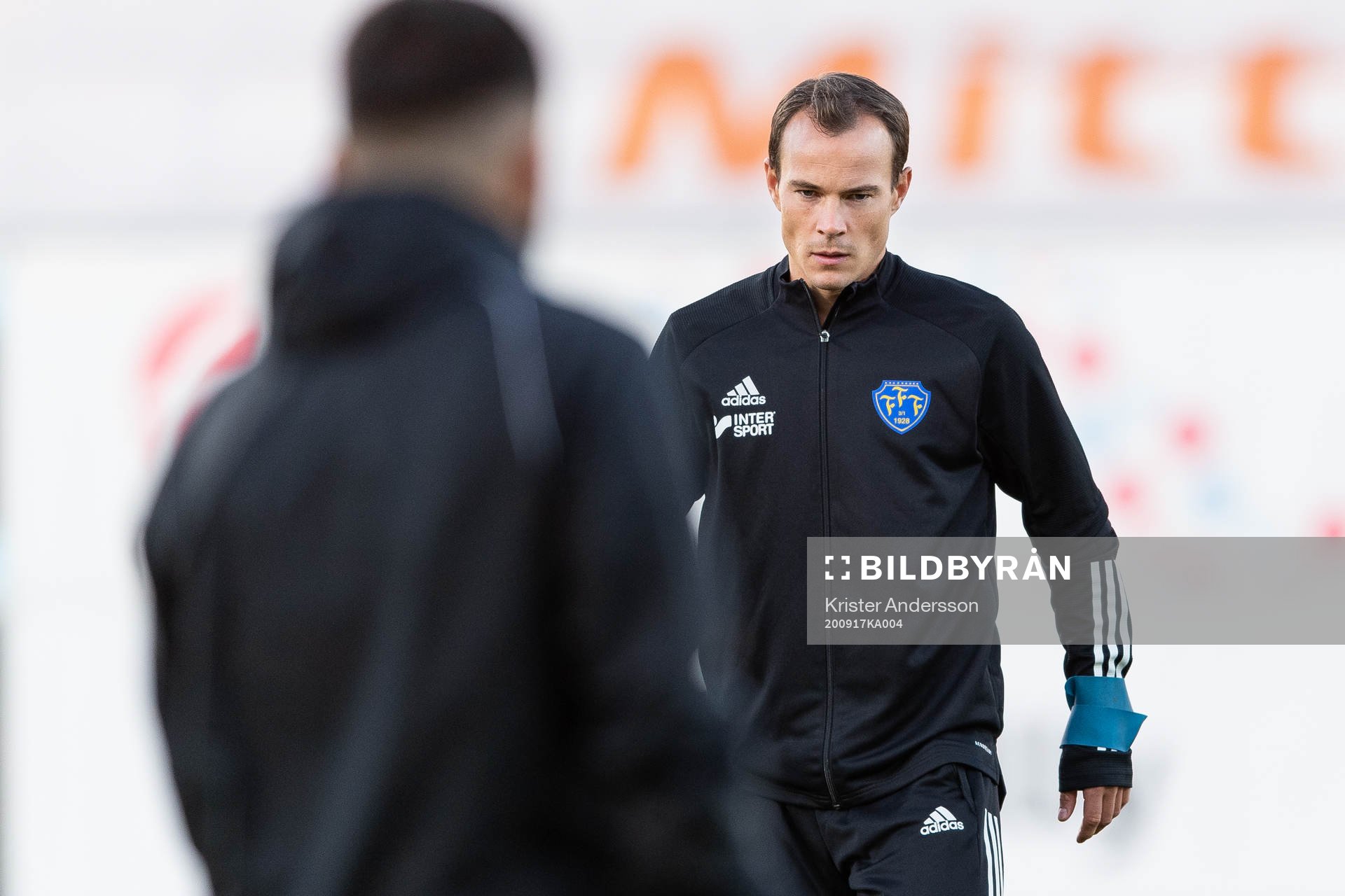 Falkenbergs Anton Wede före fotbollsmatchen i Allsvenskan