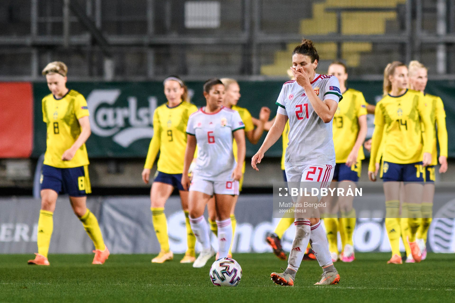 Bernadett Zágor of Hungary looks dejected