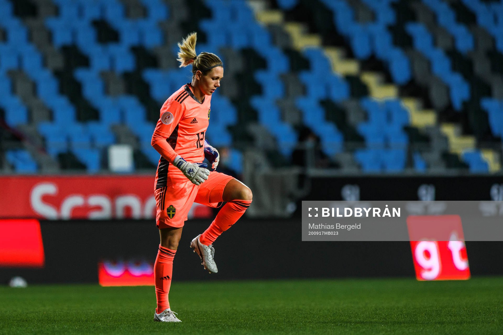 Goalkeeper Jennifer Falk of Sweden