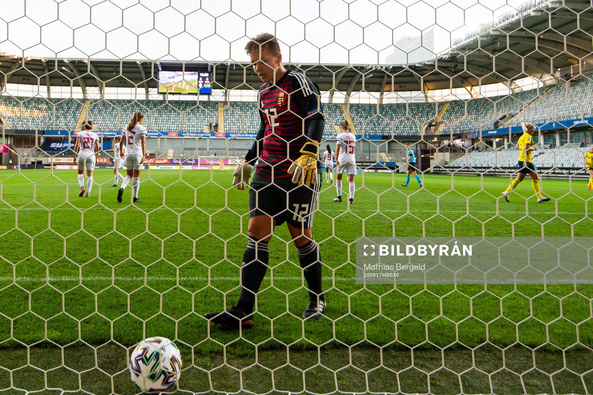 Goalkeeper Barbara Bíró of Hungary looks dejected