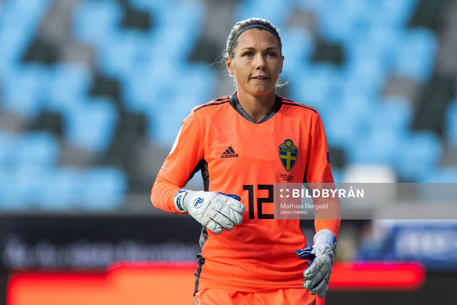 Goalkeeper Jennifer Falk of Sweden