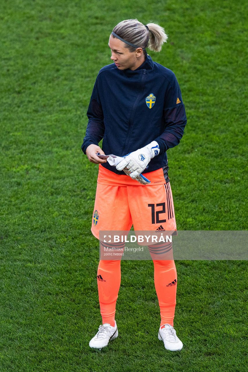 Goalkeeper Jennifer Falk of Sweden