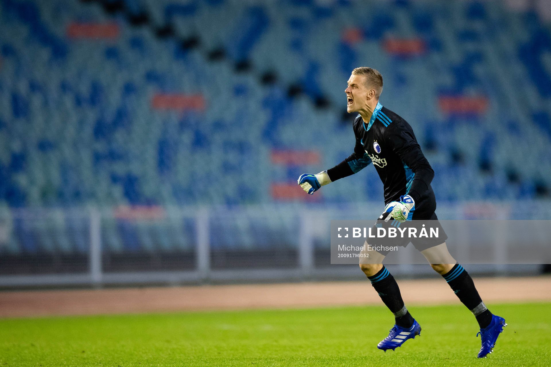 Karl-Johan Johnsson of FC Köpenhamn celebrates after 1-2 during the football match UEFA Europa League Qualification, IFK Göteborg - FC Köpenhamn on September 17, 2020 in Göteborg.