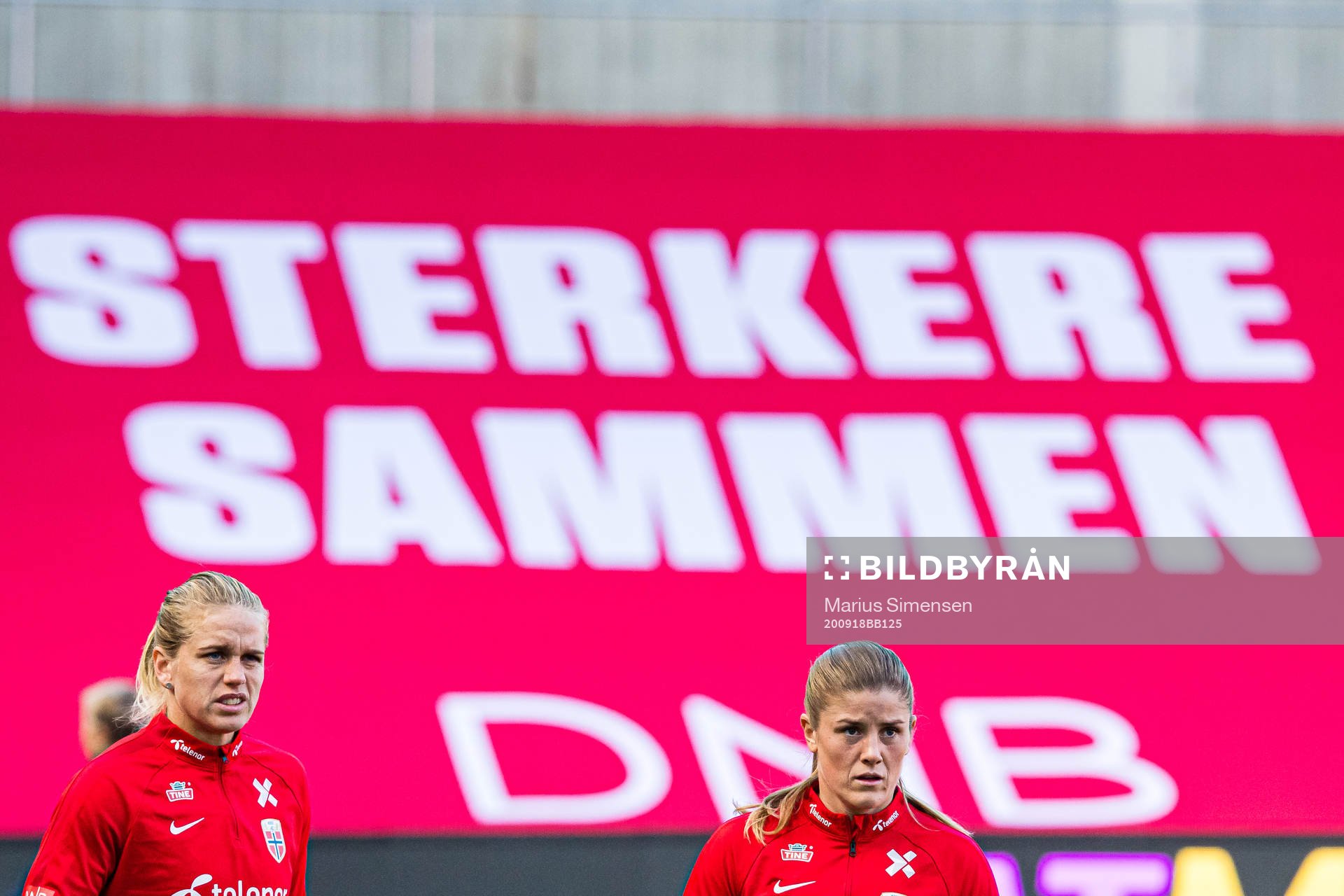 Elise Hove Thorsnes and Maren Mjelde of the Norwegian