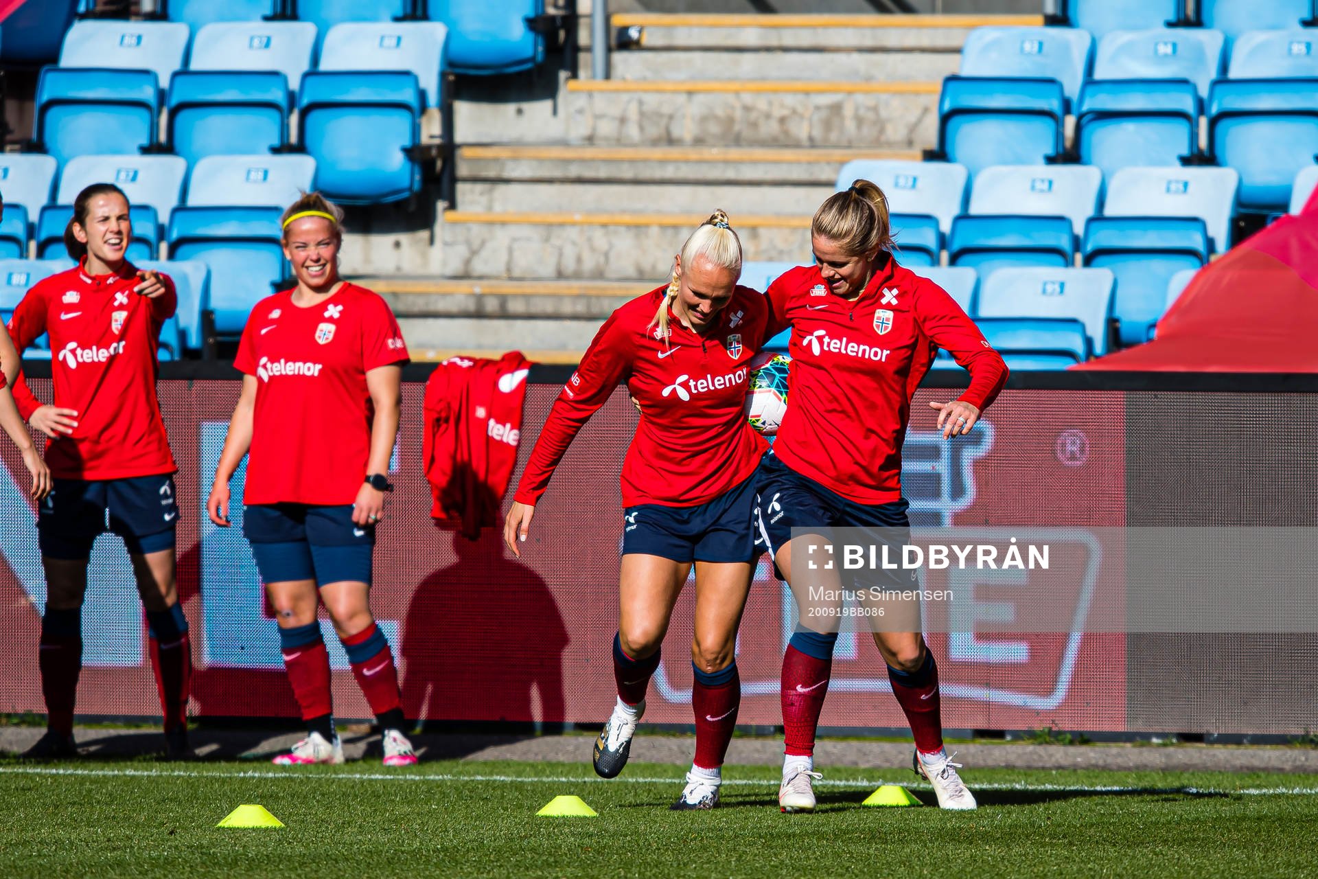 Maria Thorisdottir and Elise Hove Thorsnes of the Norwegian