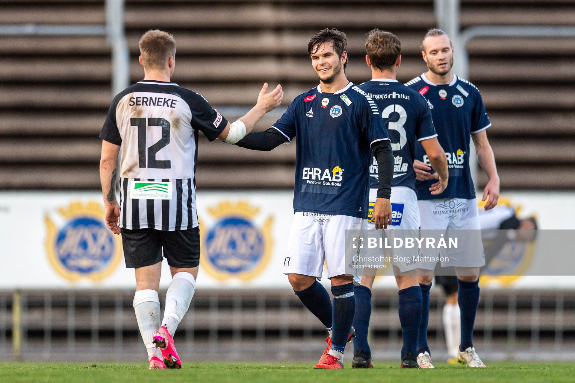 Landskronas Niklas Nielsen och Utsiktens Andreas Jernarp