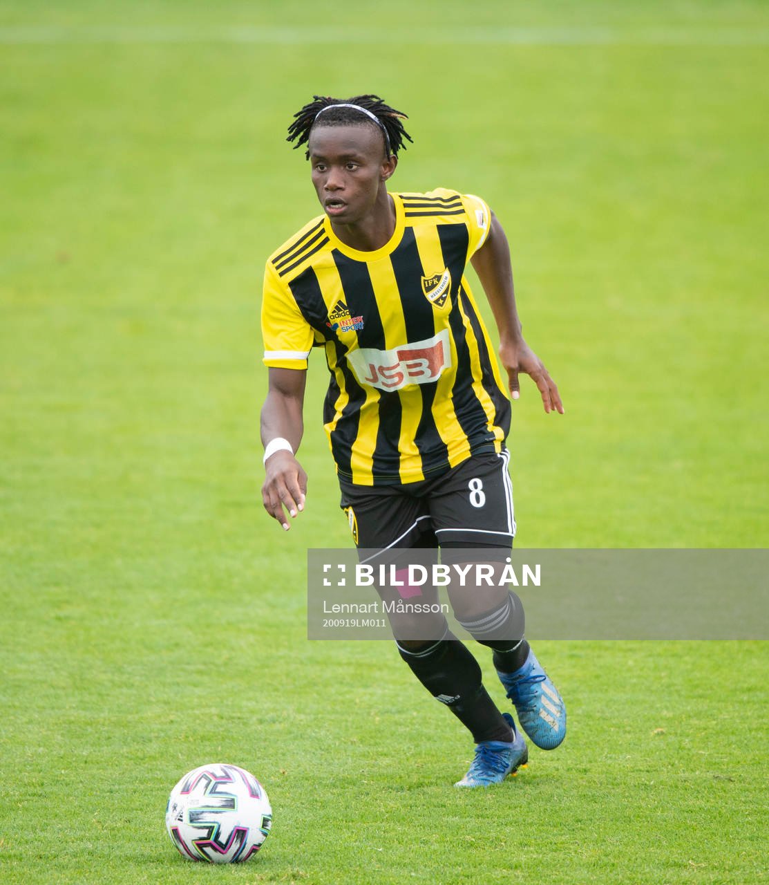 IFK Hässleholms Carl Mujaguzi i matchen mellan IFK