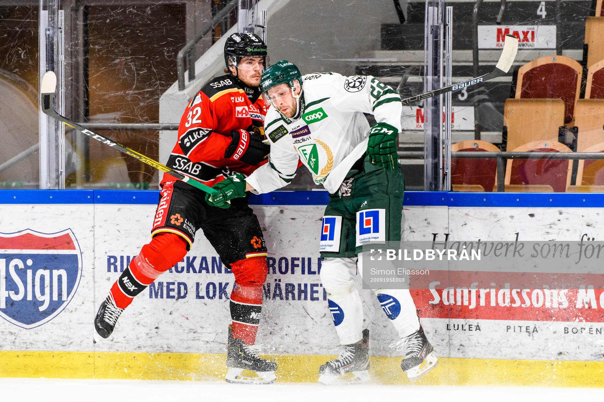 Luleås Oscar Engsund och Färjestads Per Åslund