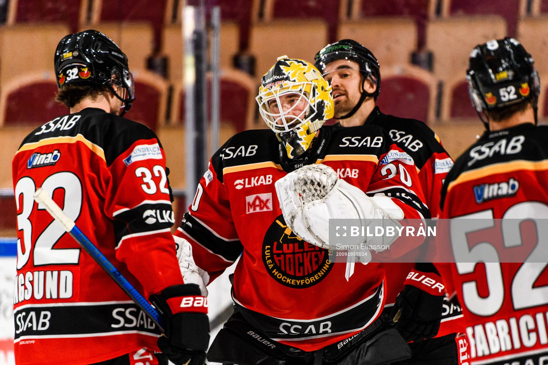 Luleås målvakt David Rautio jublar
