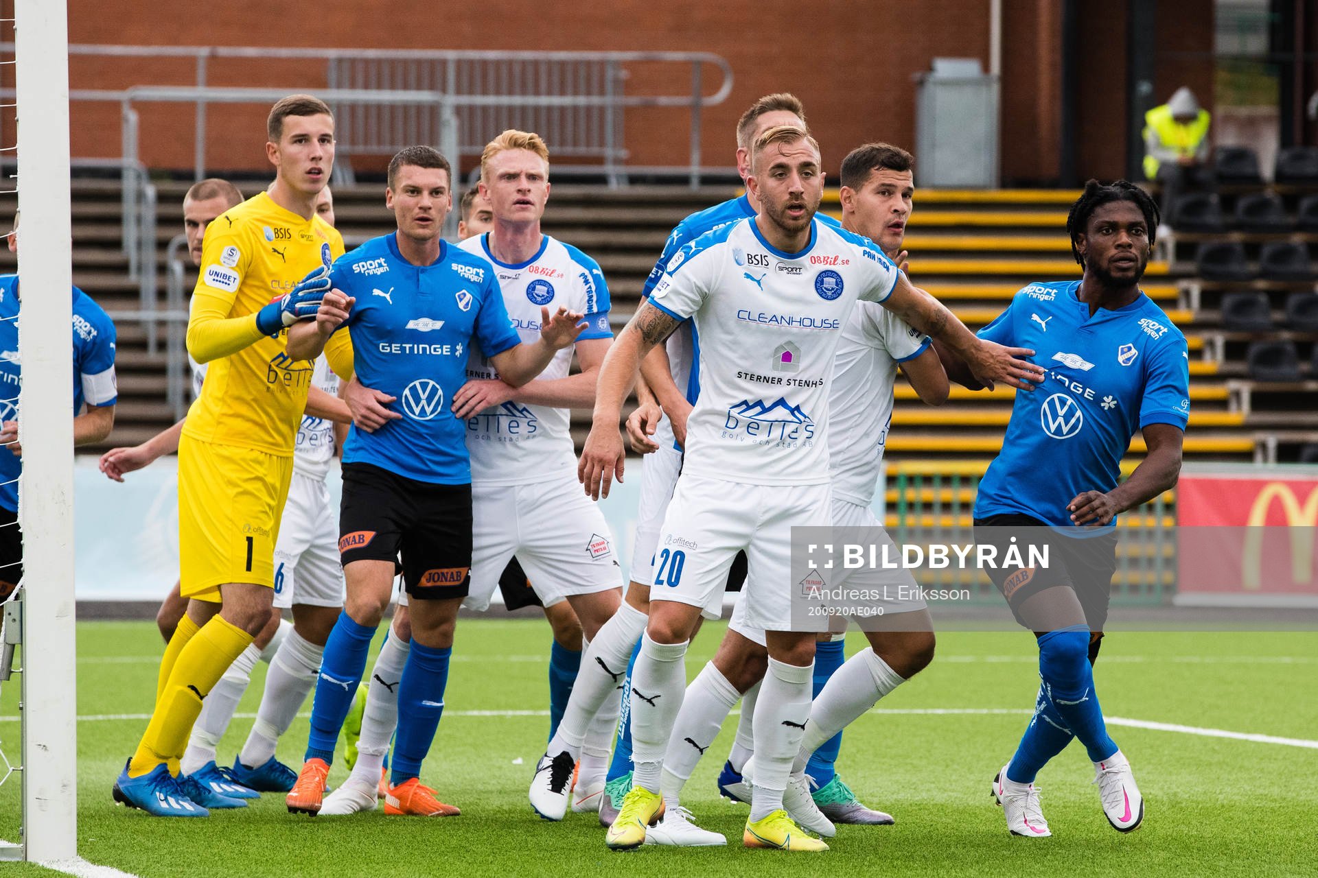 Akropolis målvakt Samuel Brolin, Nicklas Maripuu, Sotirios