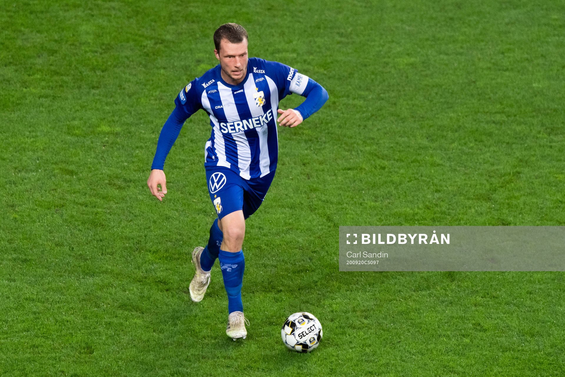 IFK Göteborg Jakob Johansson under fotbollsmatchen i Allsvenskan mellan IFK Göteborg och Kalmar den 20 september 2020 i Göteborg.