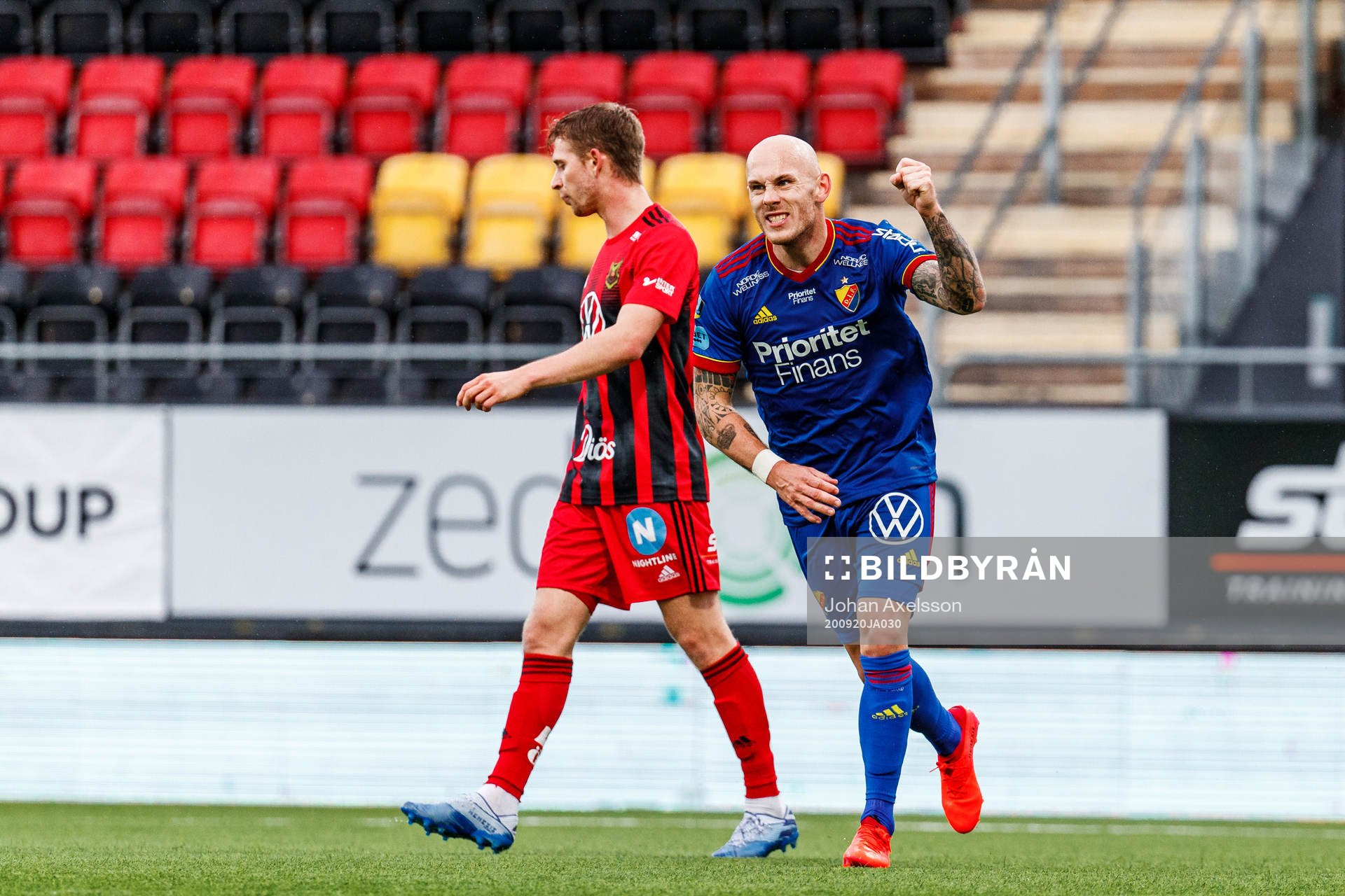 Djurgårdens Magnus Eriksson jublar