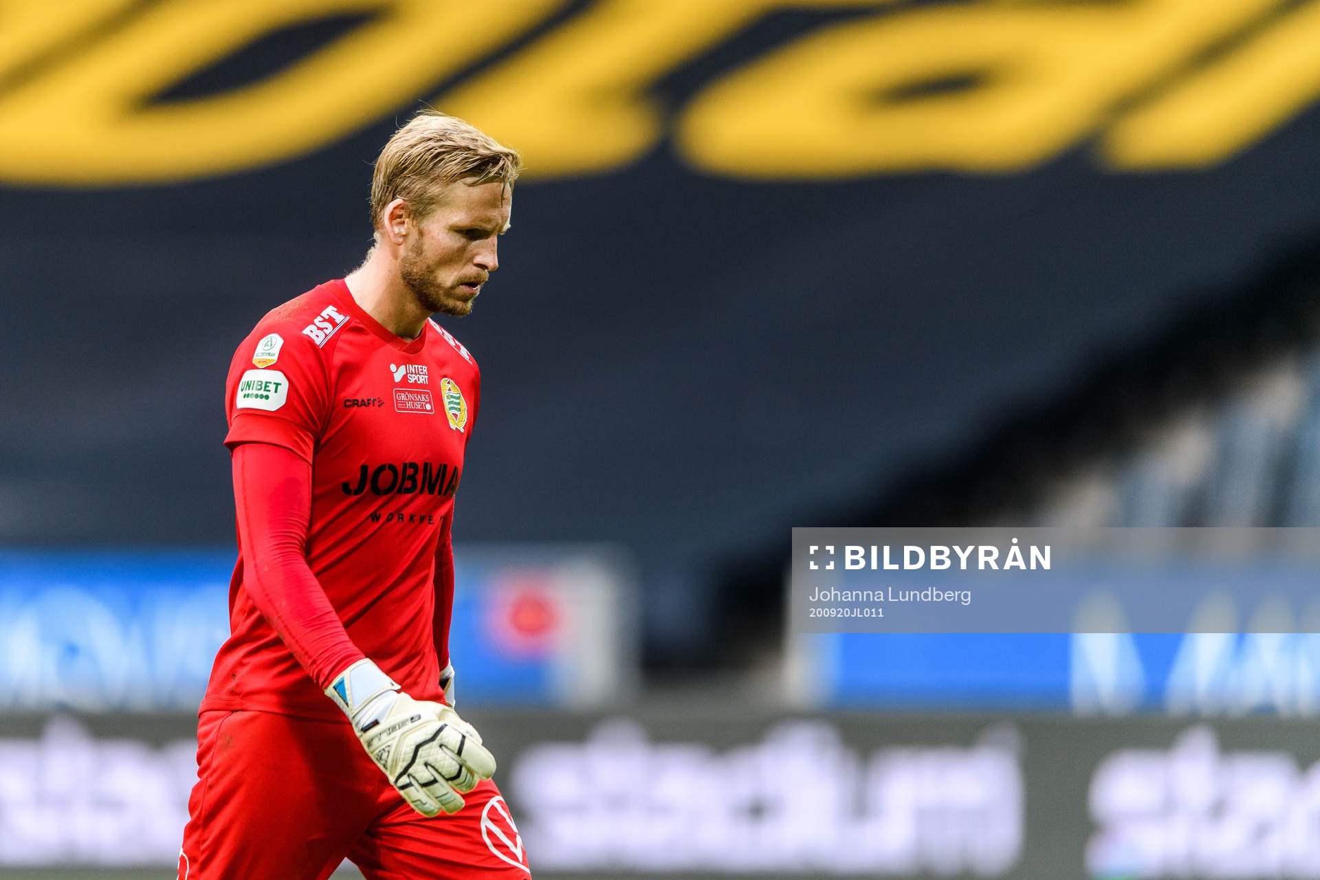 Hammarbys målvakt David Ousted deppar