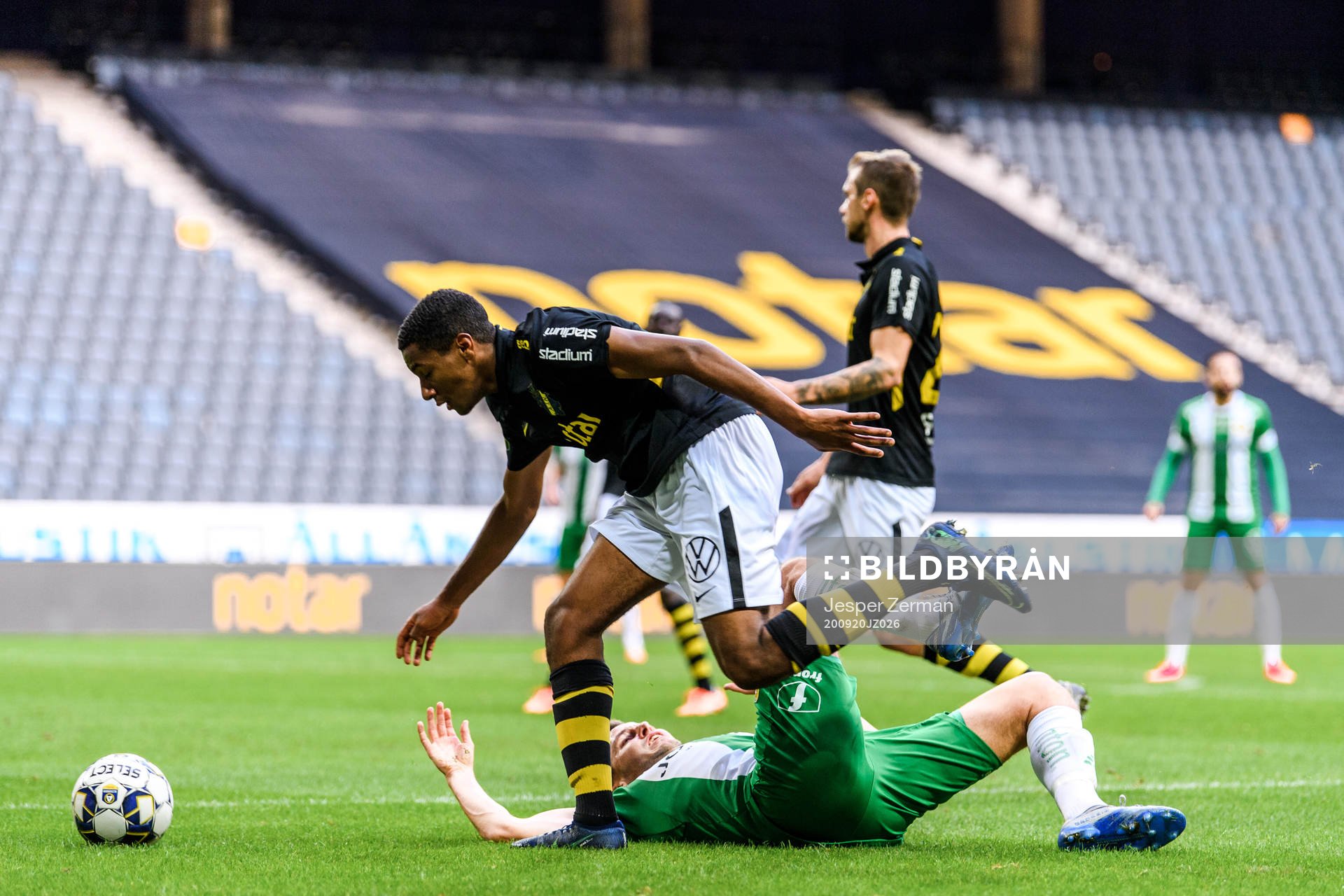 s Paulos Abraham och Hammarbys Jeppe Andersen