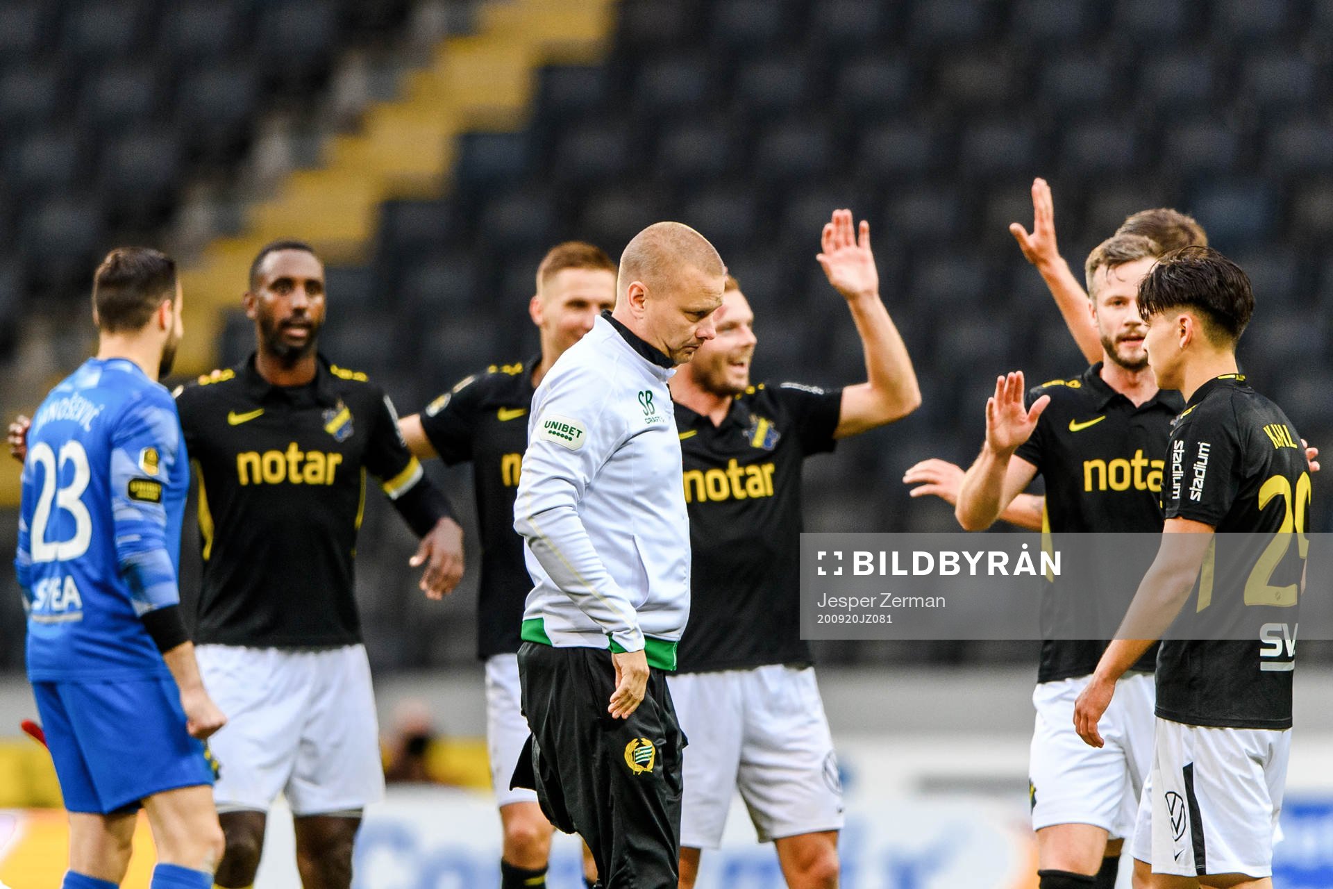 Hammarbys tränare Stefan Billborn deppar
