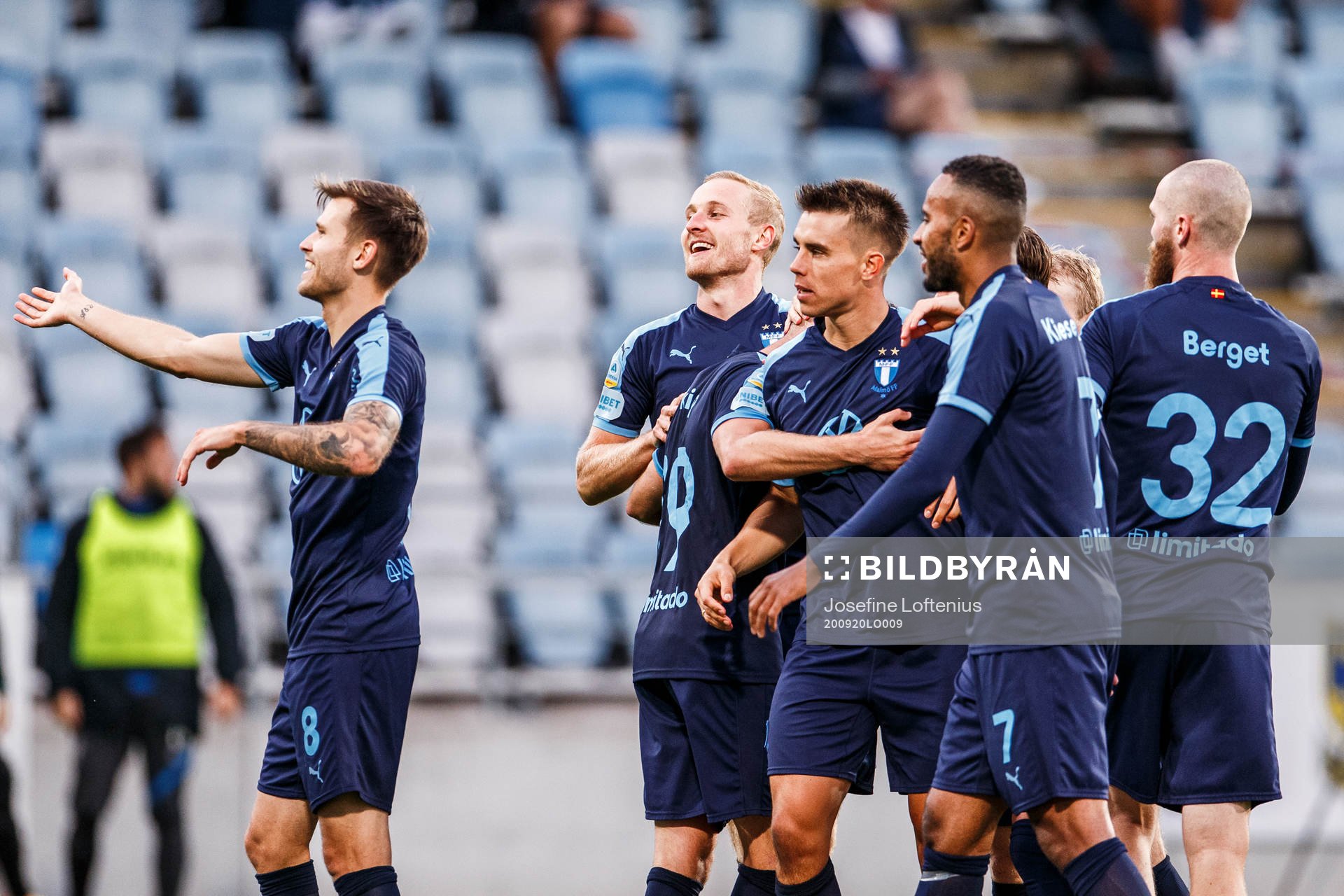 Malmö FFs Arnór Traustason, Franz Brorsson, Jonas Knudsen