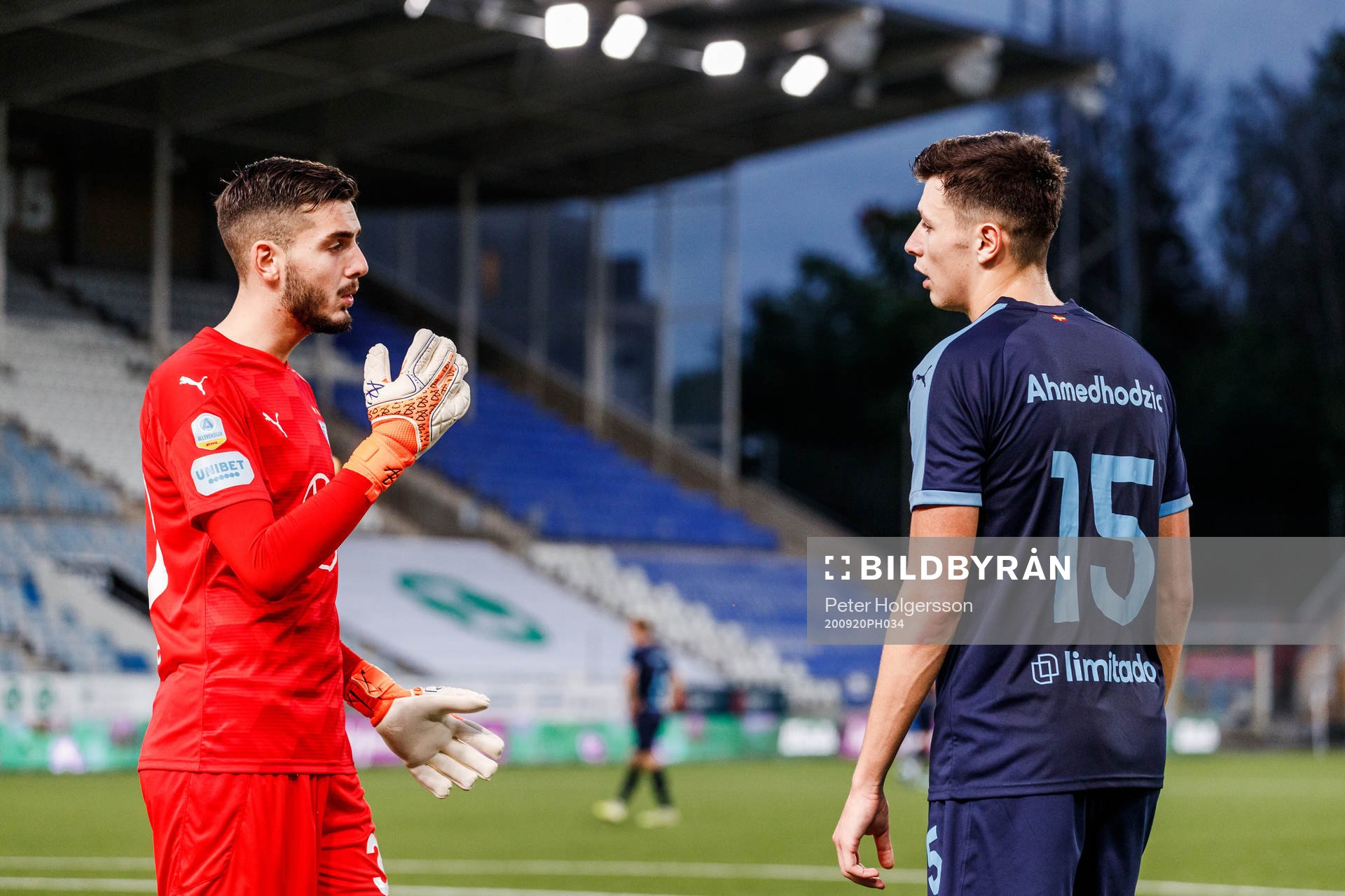 Malmö FFs målvakt Marko Johansson och Anel Ahmedhodzic