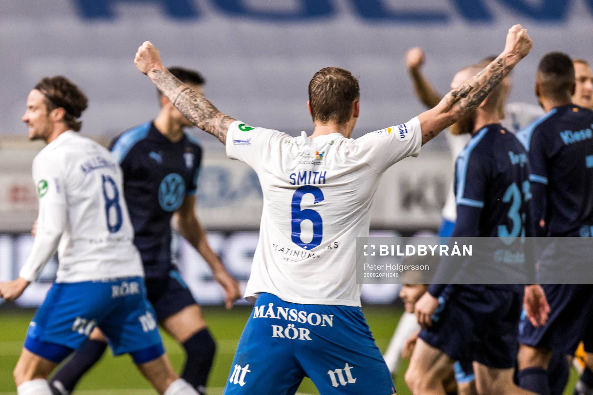 IFK Norrköpings Eric Smith jublar