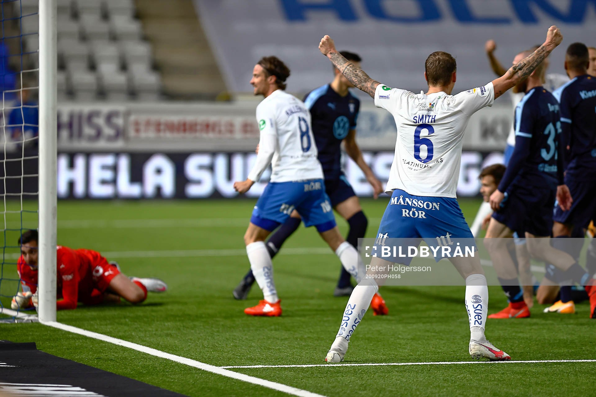 Malmö FFs Marko Johansson deppar och IFK Norrköpings Eric