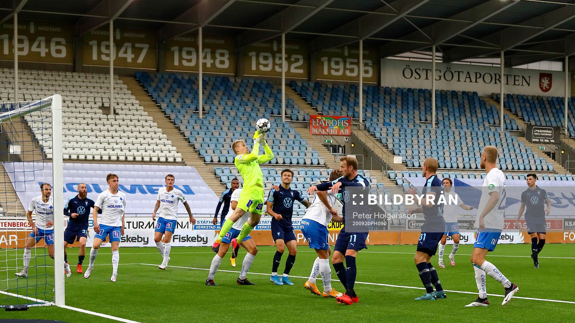 Räddning av IFK Norrköpings målvakt Isak Pettersson