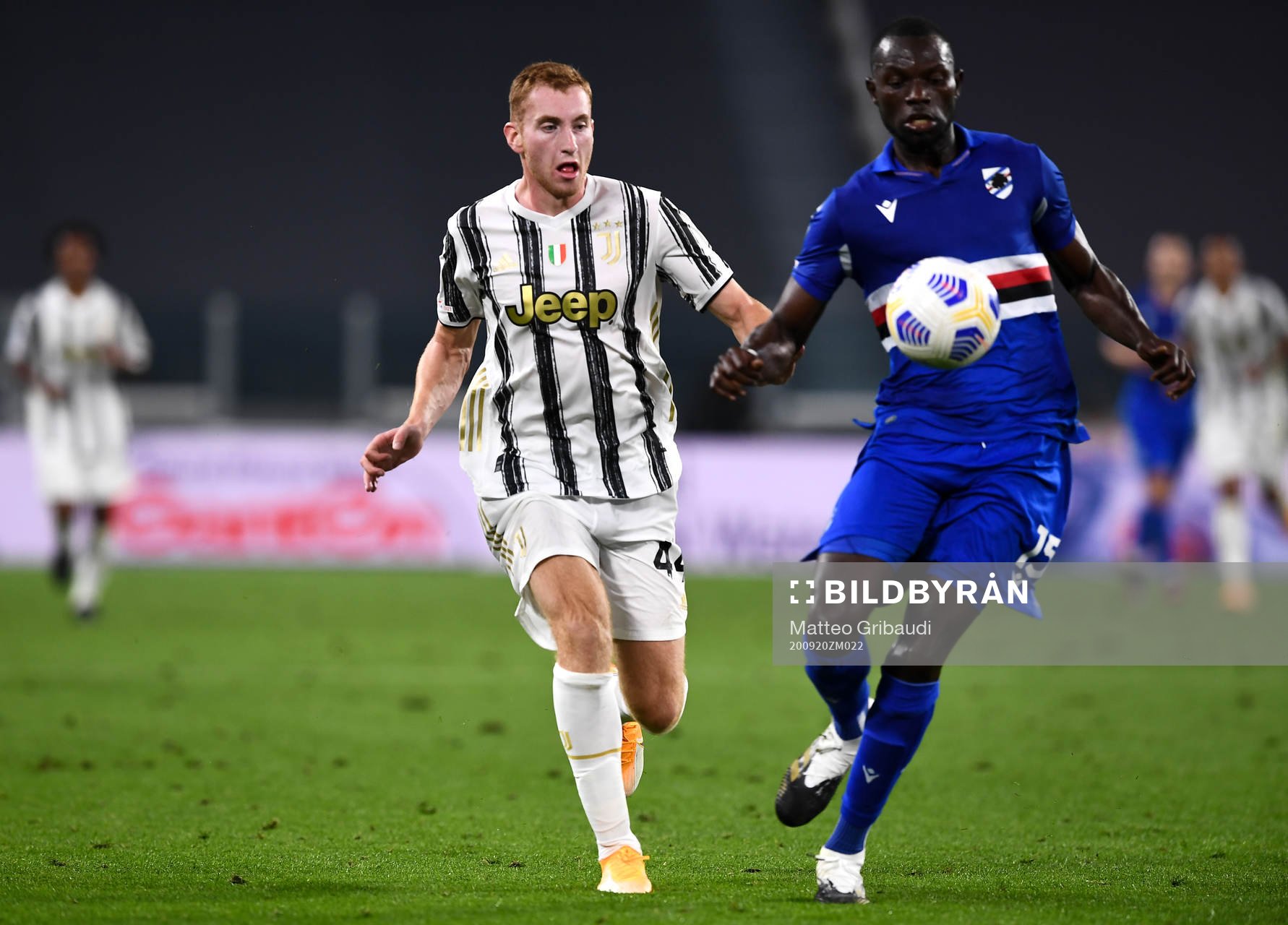 Dejan Kulusevski of Juventus during the Serie A match between Juventus and Sampdoria on September 20, 2020 in Turin.