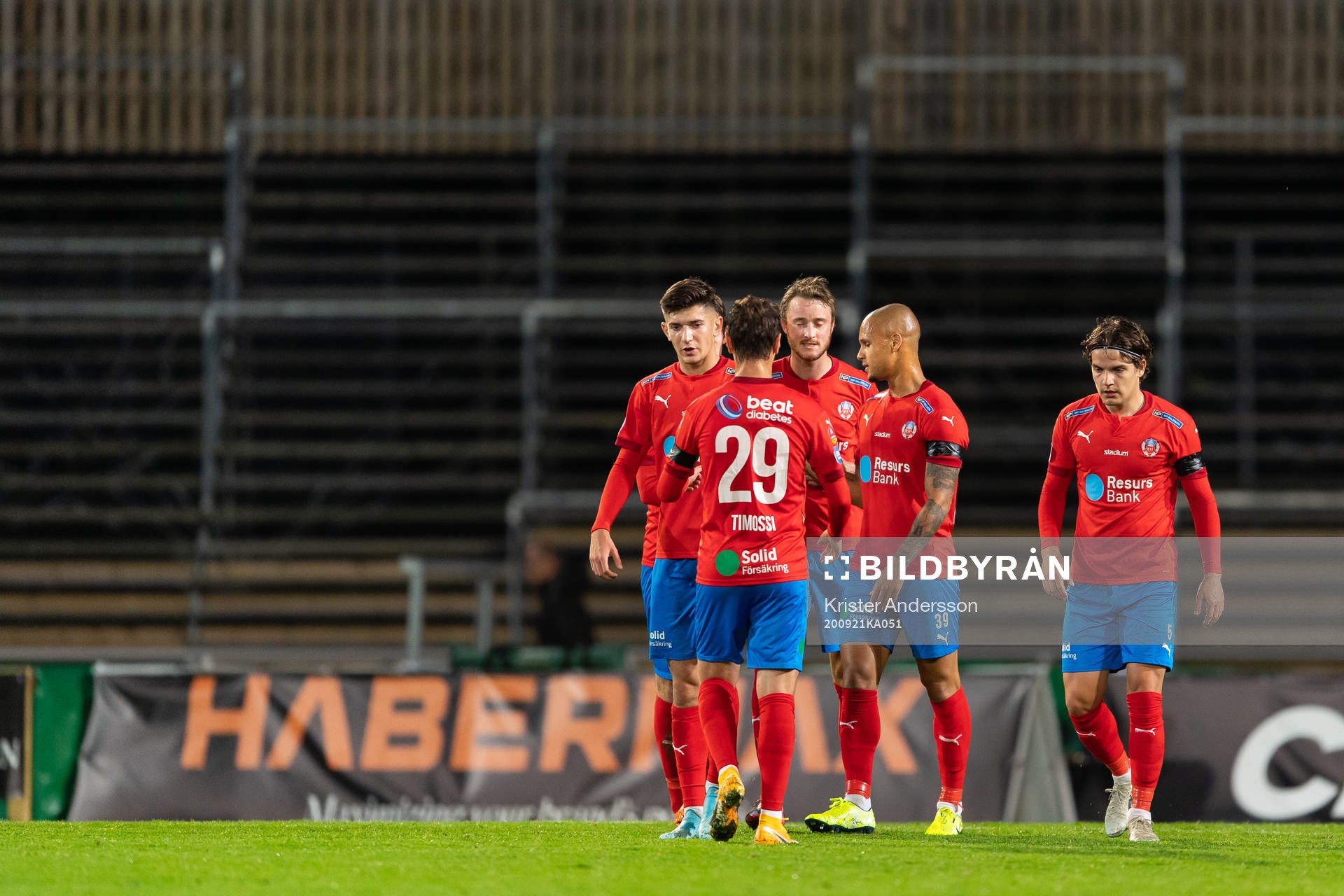 Helsingborgs spelare jublar
