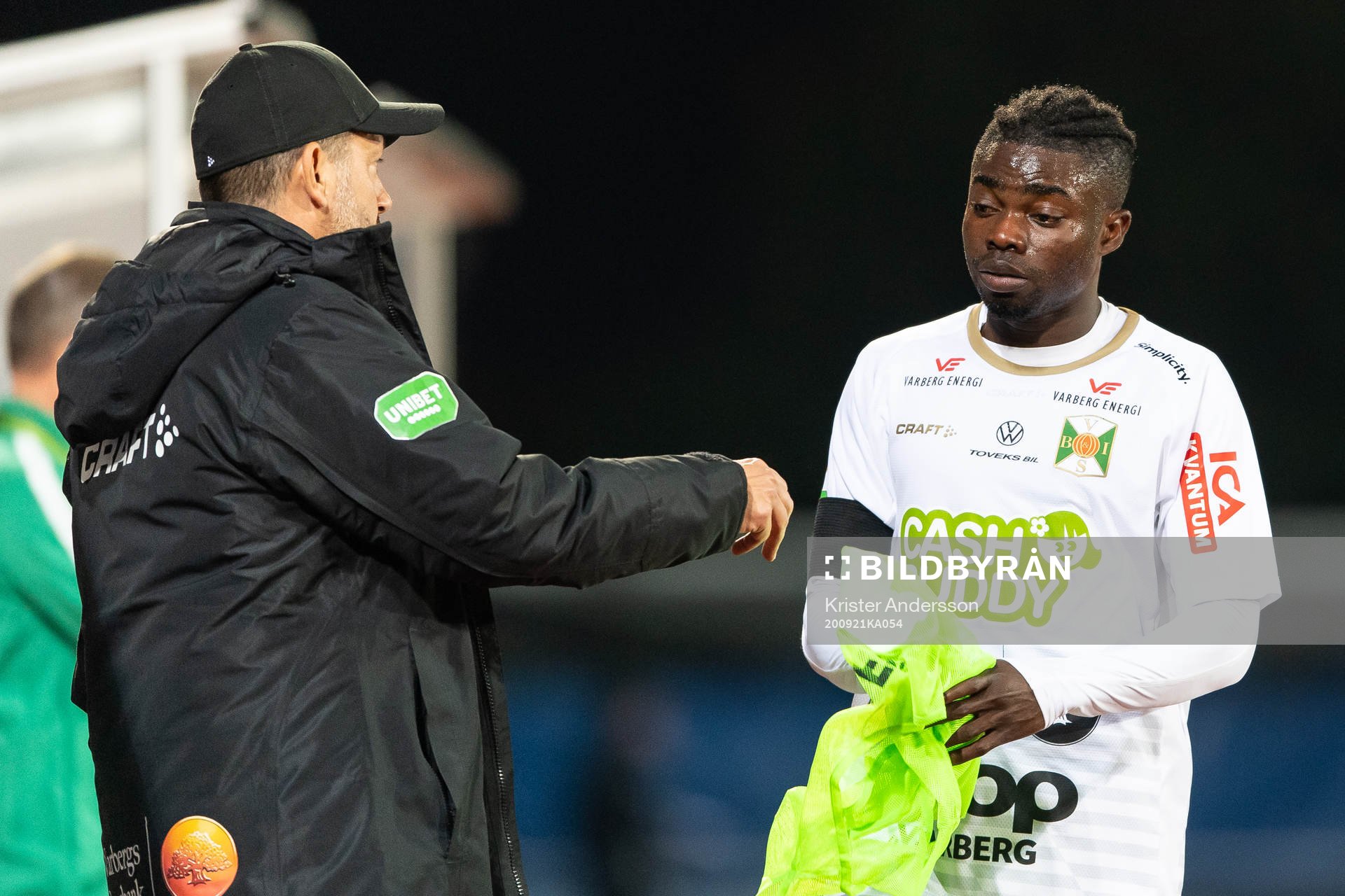 Varbergs Gideon Mensah blir utbytt