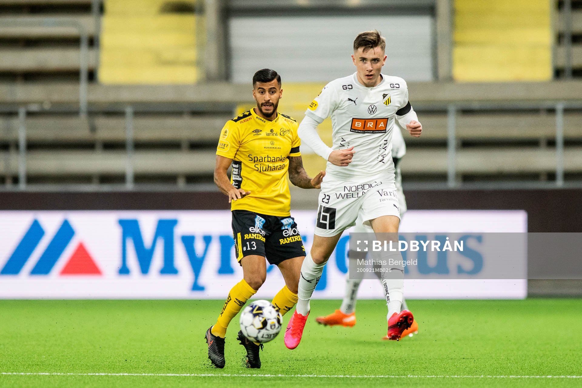 Elfsborgs Rami Kaib och Häckens Patrik Wålemark