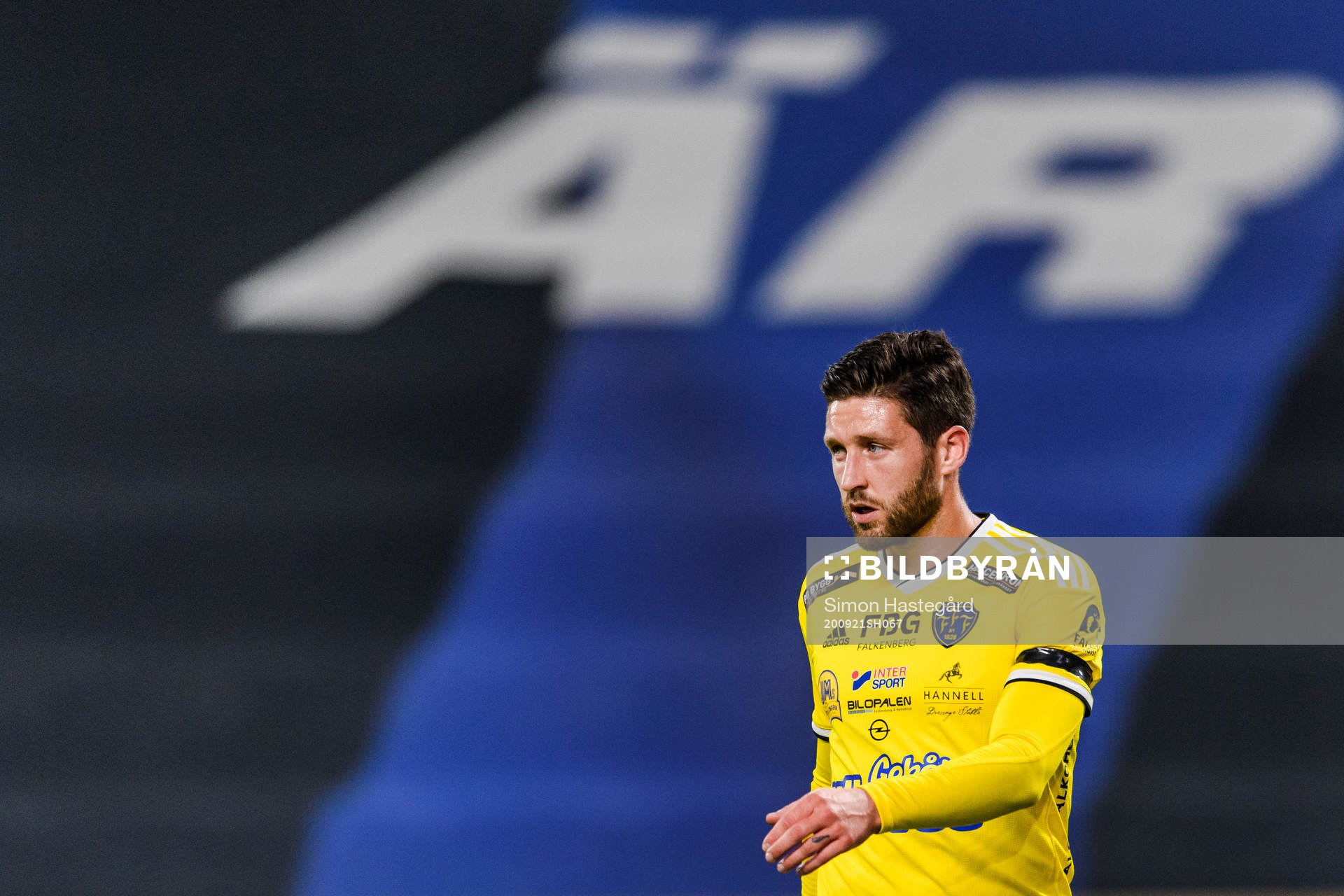 Falkenbergs Tibor Brink Joza under fotbollsmatchen i Allsvenskan mellan Sirius och Falkenberg den 21 september 2020 i Uppsala.