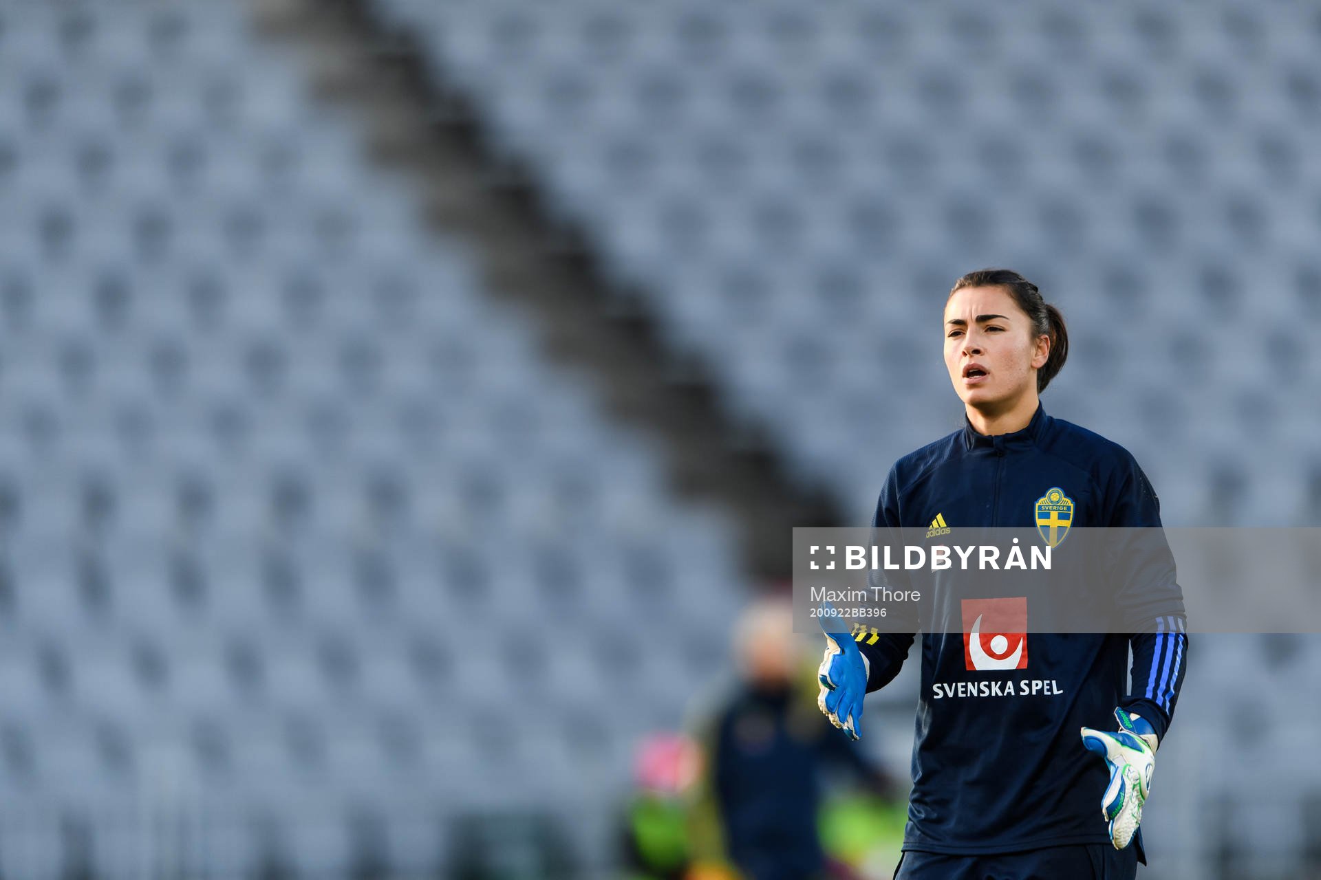 Goalkeeper Zecira Musovic of Sweden