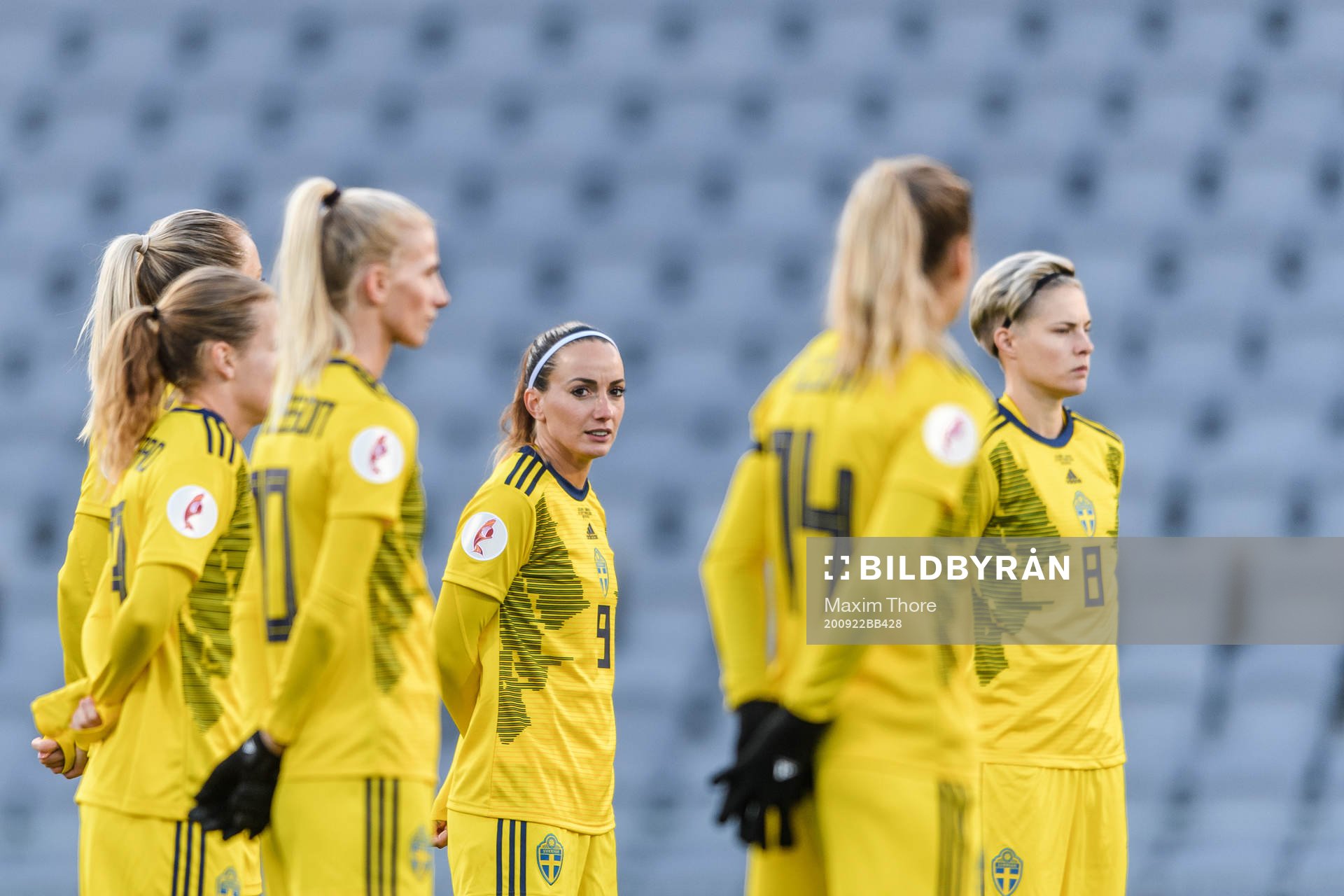 Kosovare Asllani of Sweden a moment of silence for the late