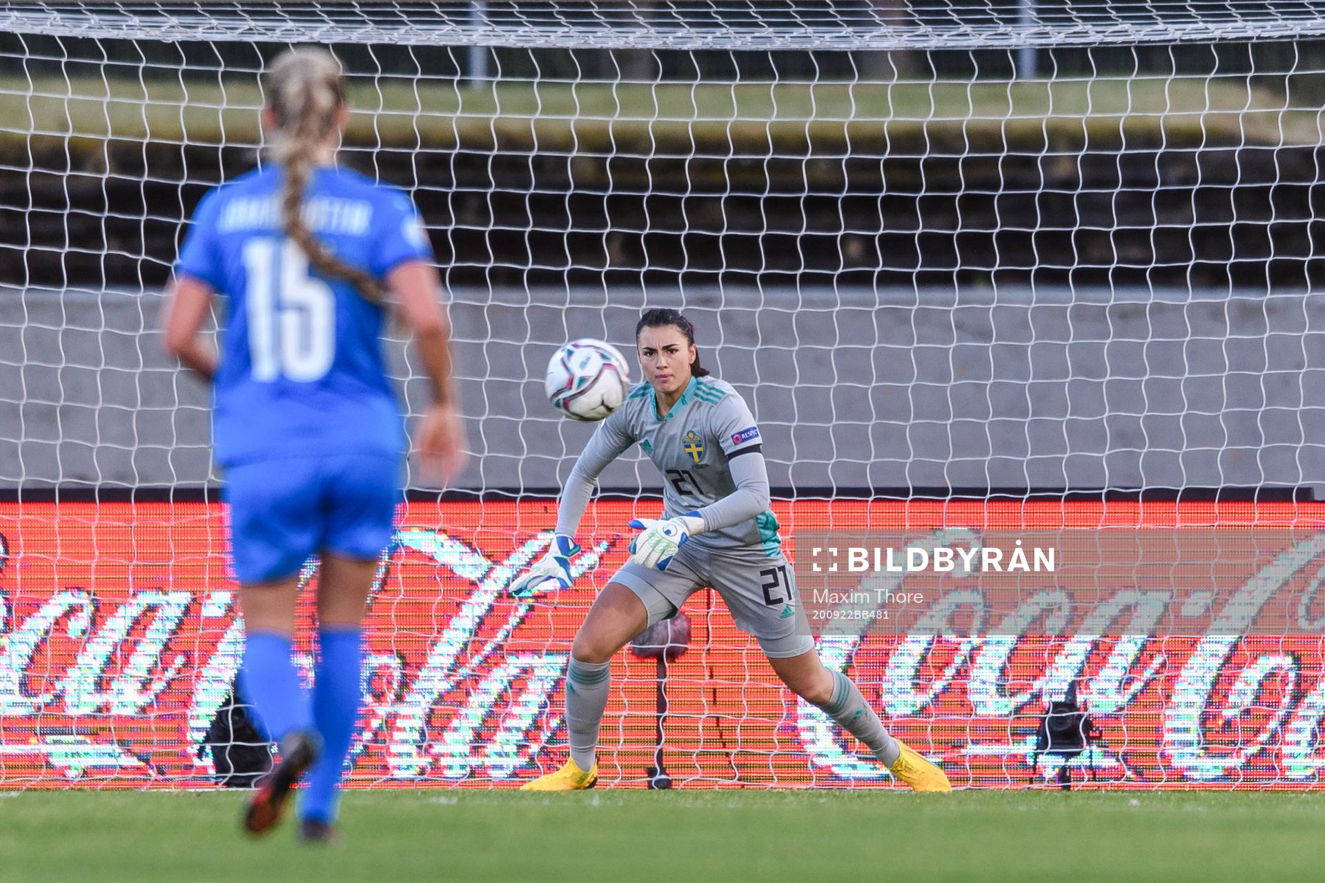 Goalkeeper Zecira Musovic of Sweden