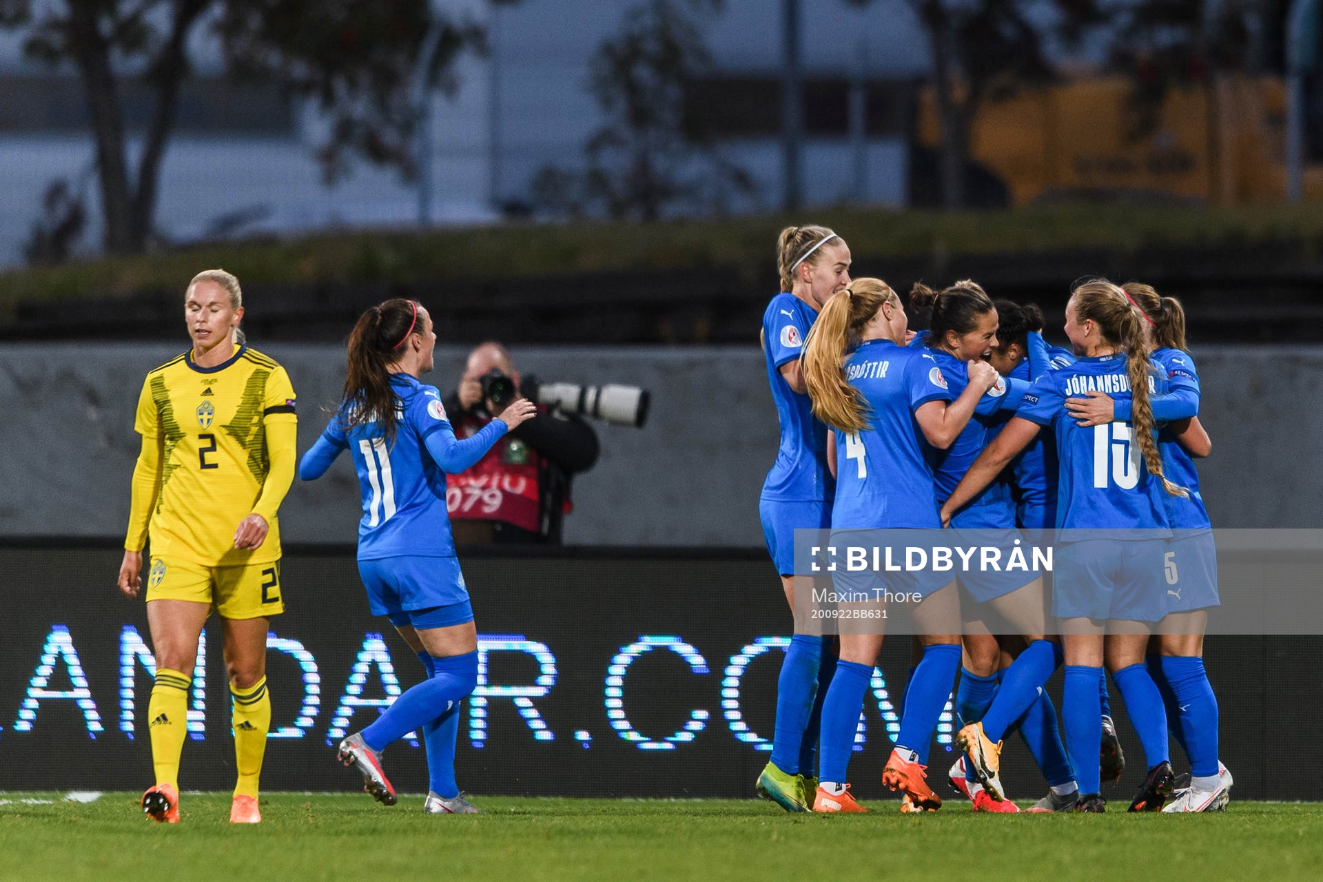 Jonna Andersson of Sweden looks dejected