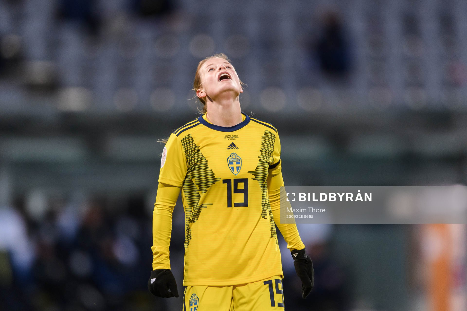 Anna Anvegård of Sweden looks dejected