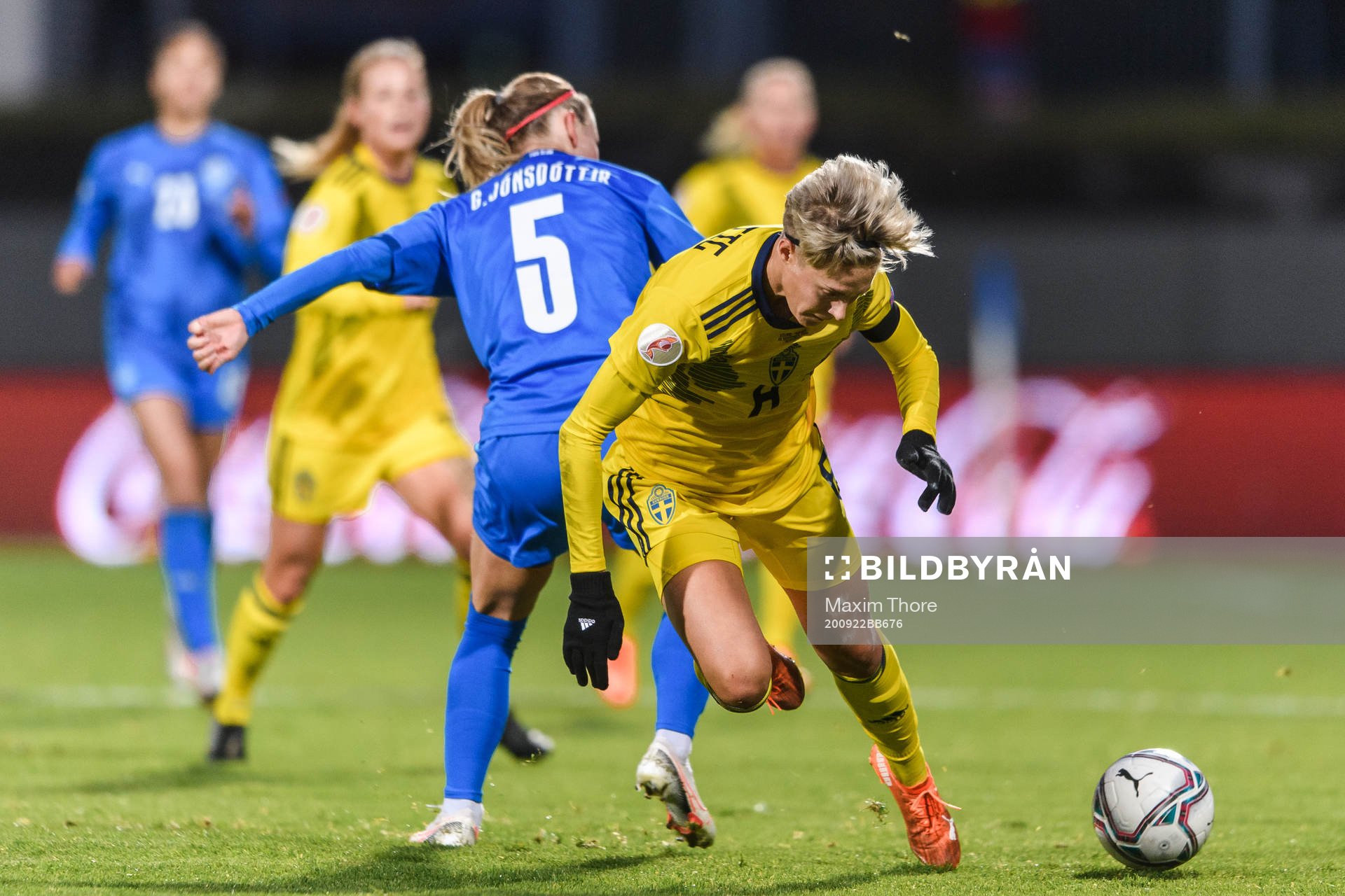 Gunnhildur Yrsa Jonsdottir of Iceland and Lina Hurtig of
