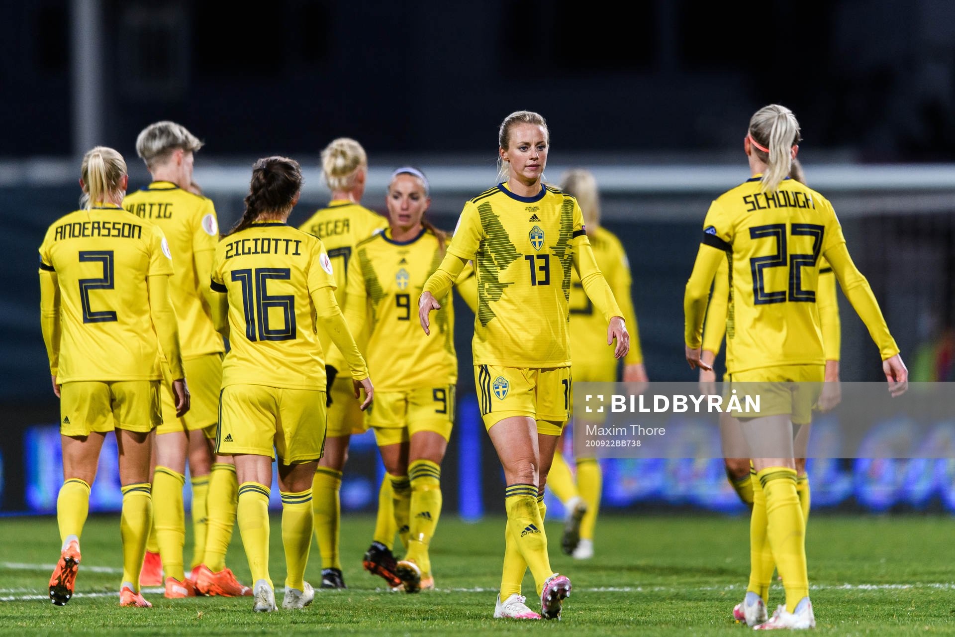 Amanda Ilestedt of Sweden looks dejected