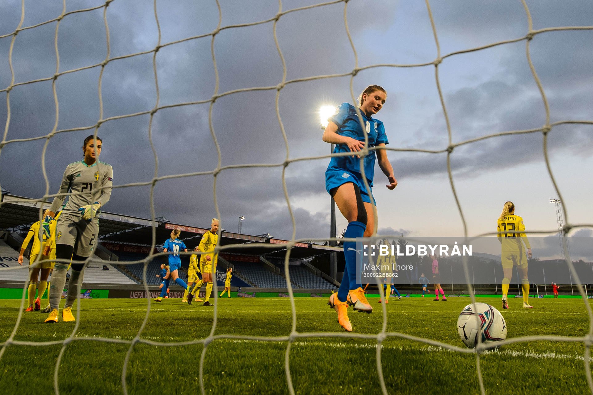 Goalkeeper Zecira Musovic of Sweden looks dejected
