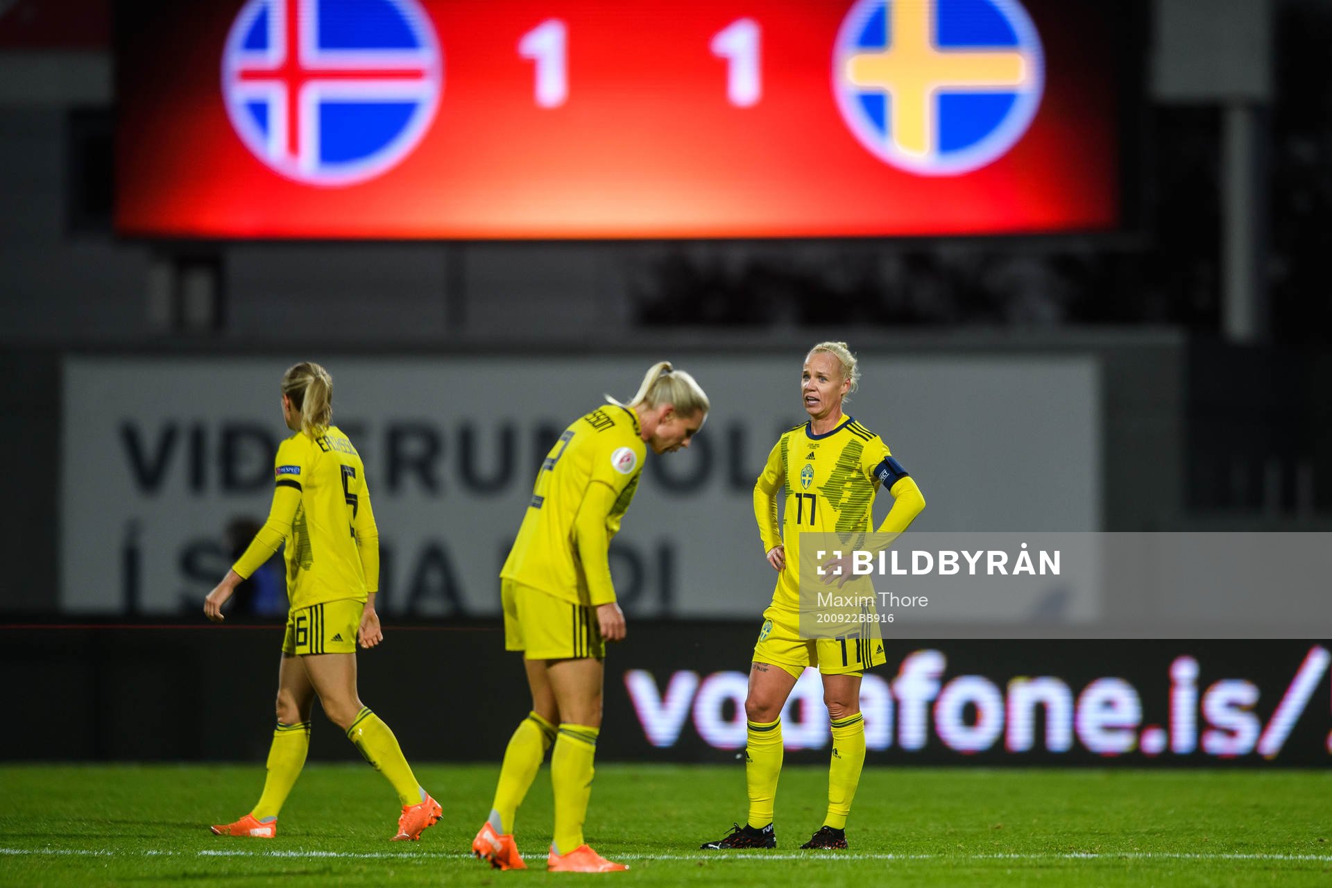 Magdalena Eriksson, Jonna Andersson and Caroline Seger of