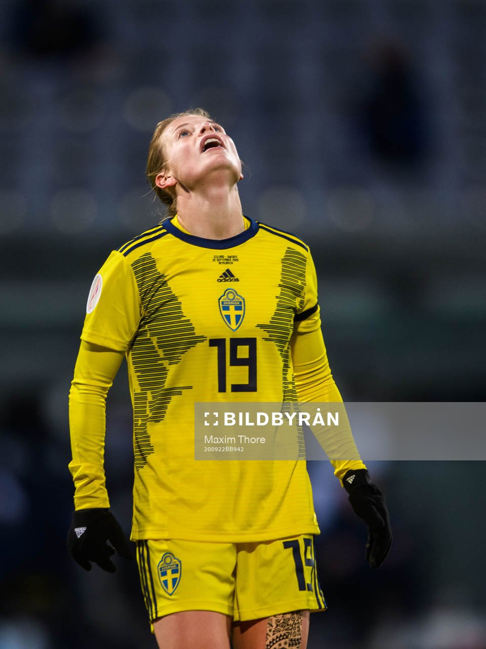 Anna Anvegård of Sweden looks dejected